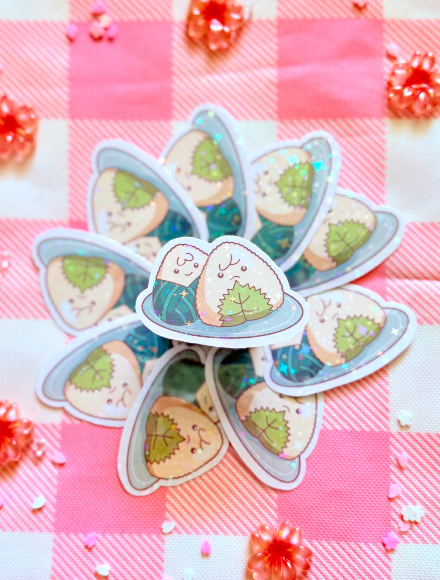 Onigiri Cuties Holographic Vinyl Sticker