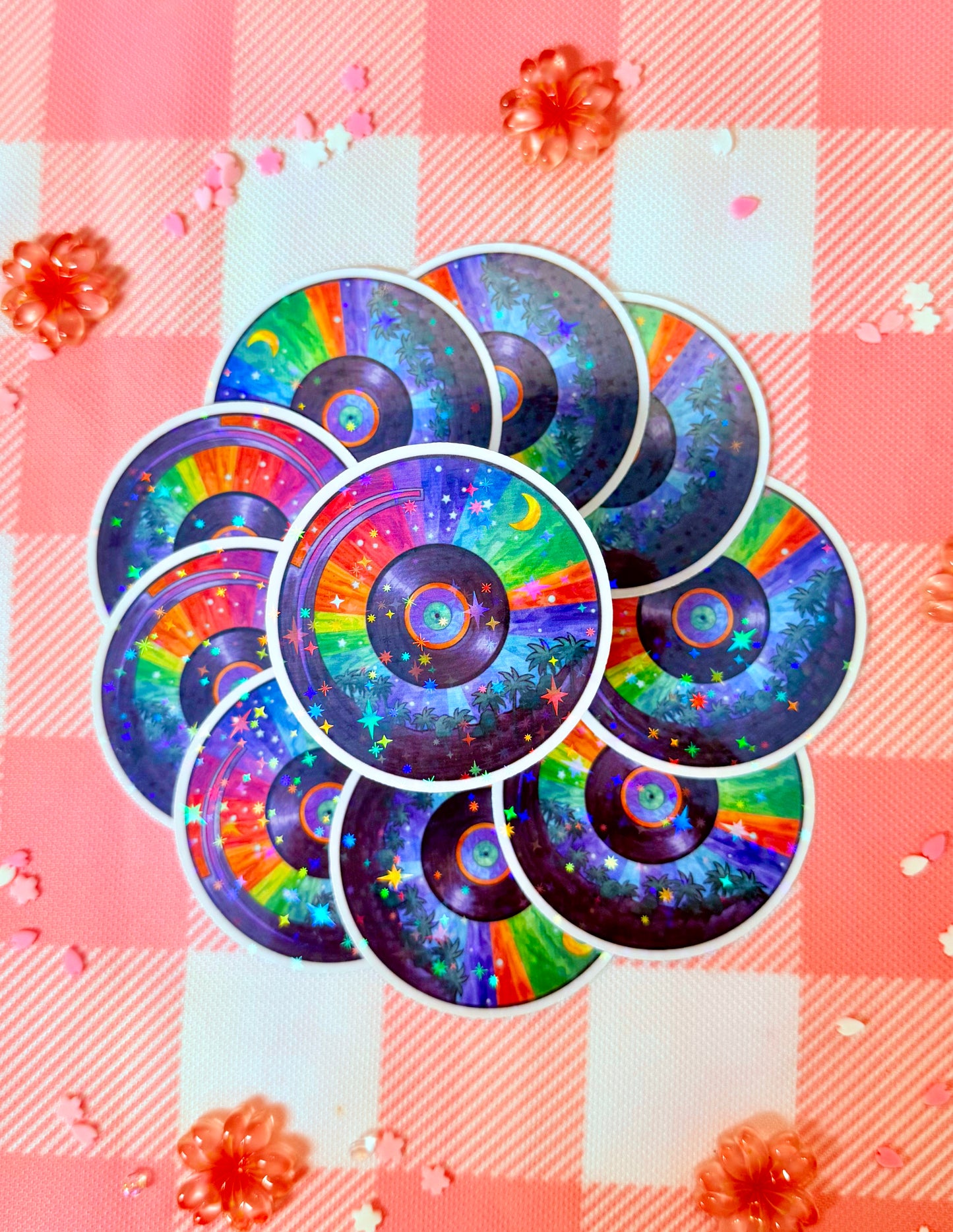 Music of Nature Holographic Vinyl Sticker