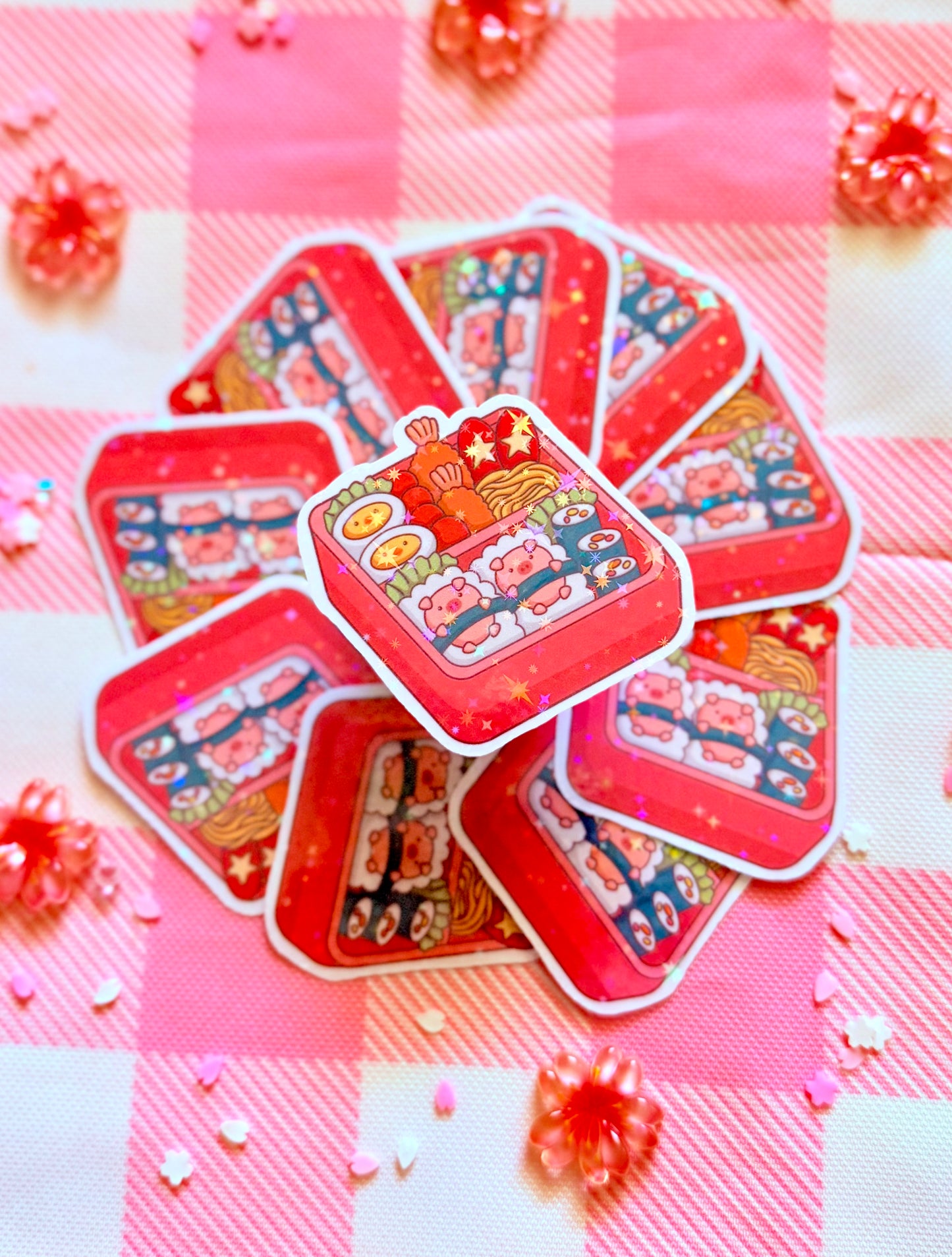 Bento Cuties Holographic Vinyl Sticker