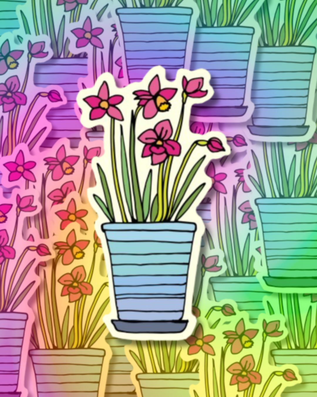 Fushia Jar Vinyl Sticker