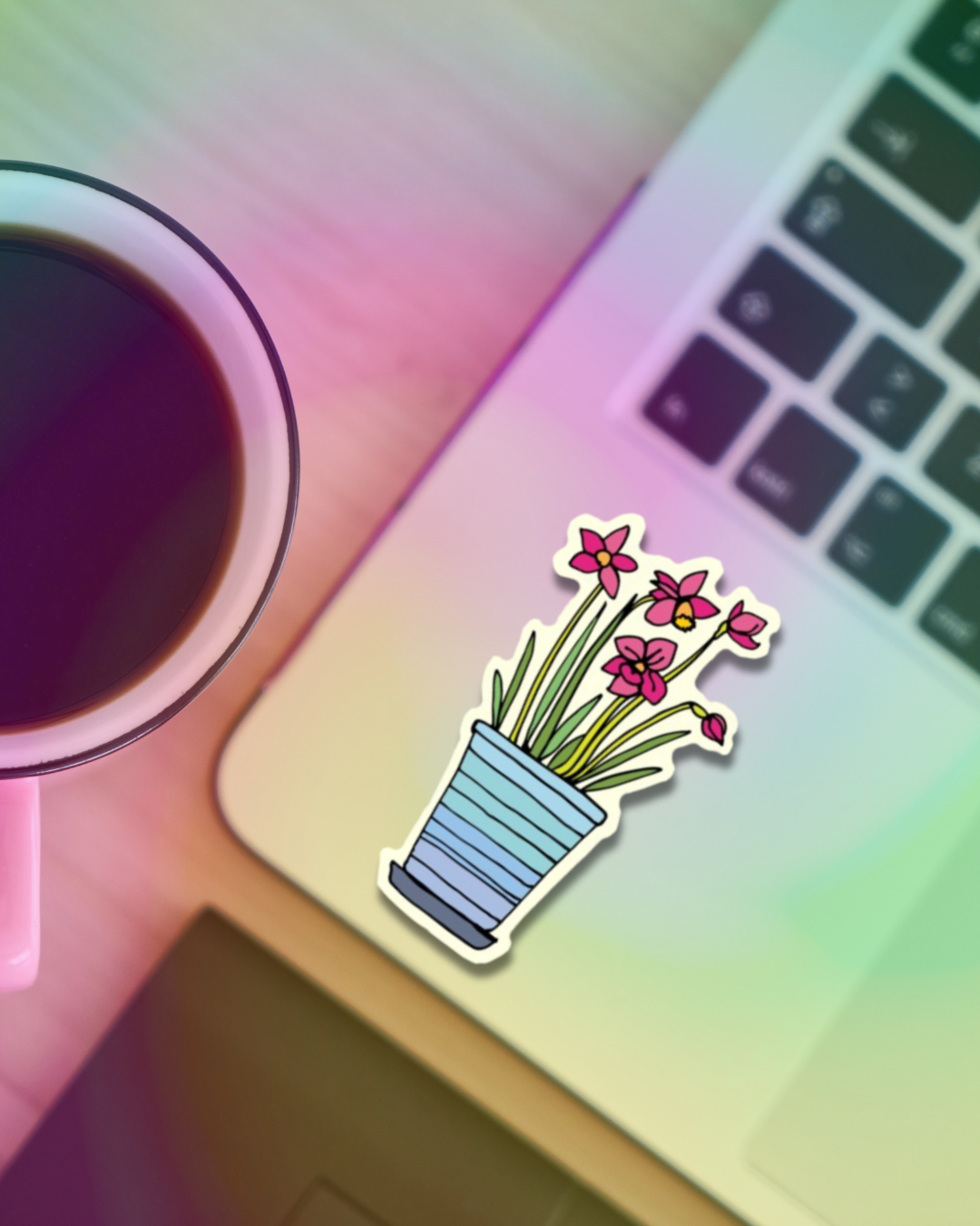 Fushia Jar Vinyl Sticker