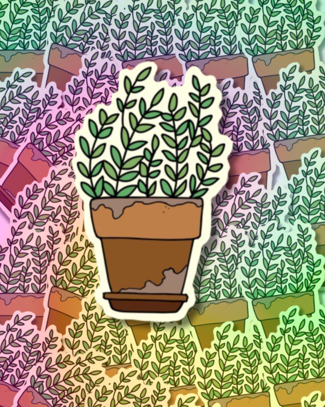 Garden Jar Vinyl Sticker