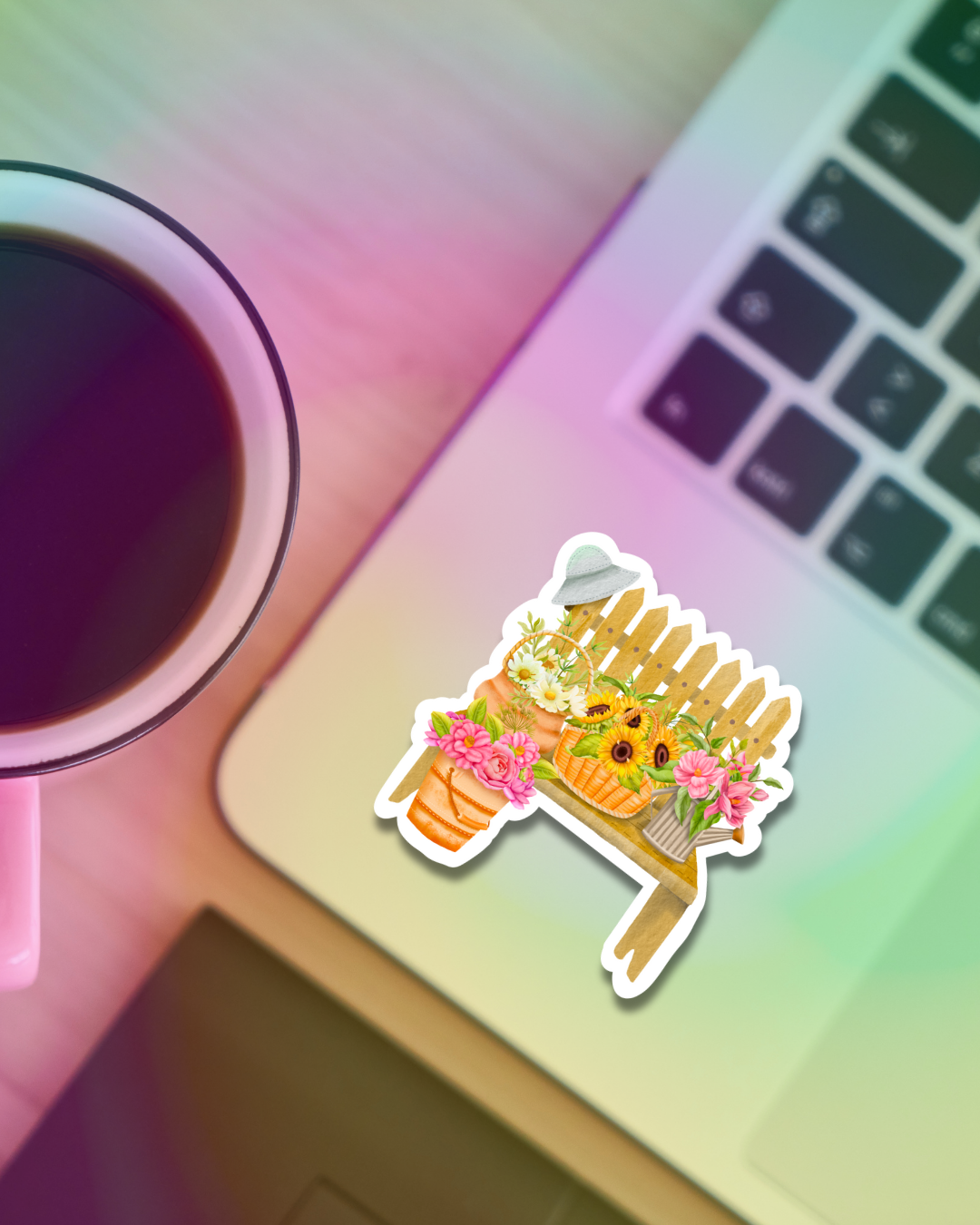 Gardening Table Vinyl Sticker