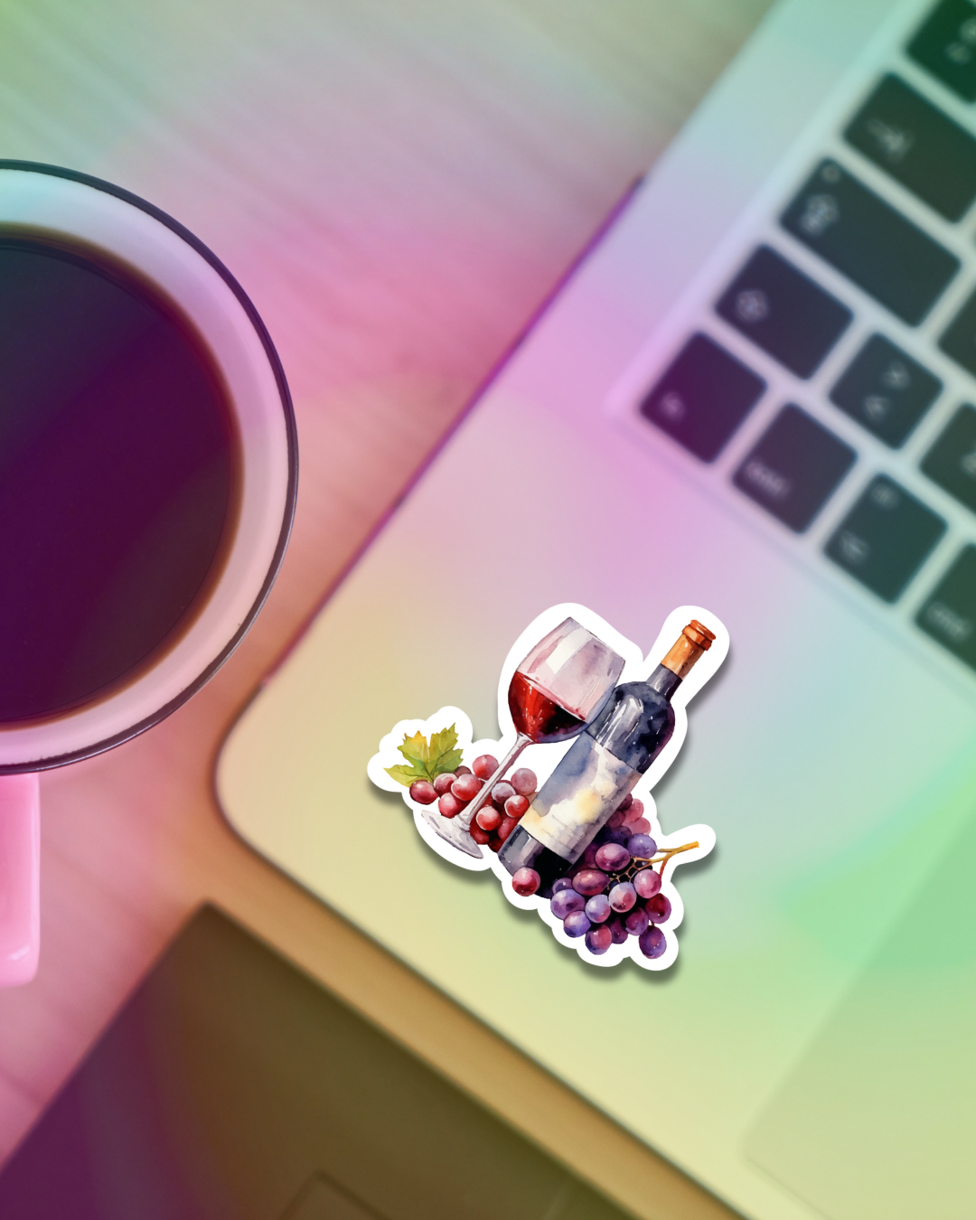 Glass of Wine Vinyl Sticker