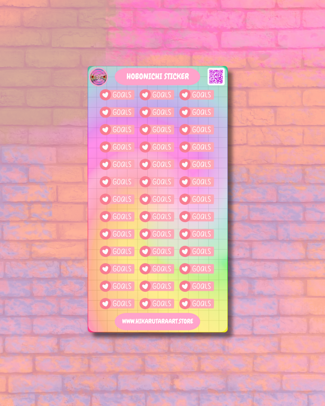 Hobonichi Cousin Goals Tab Sticker Sheet