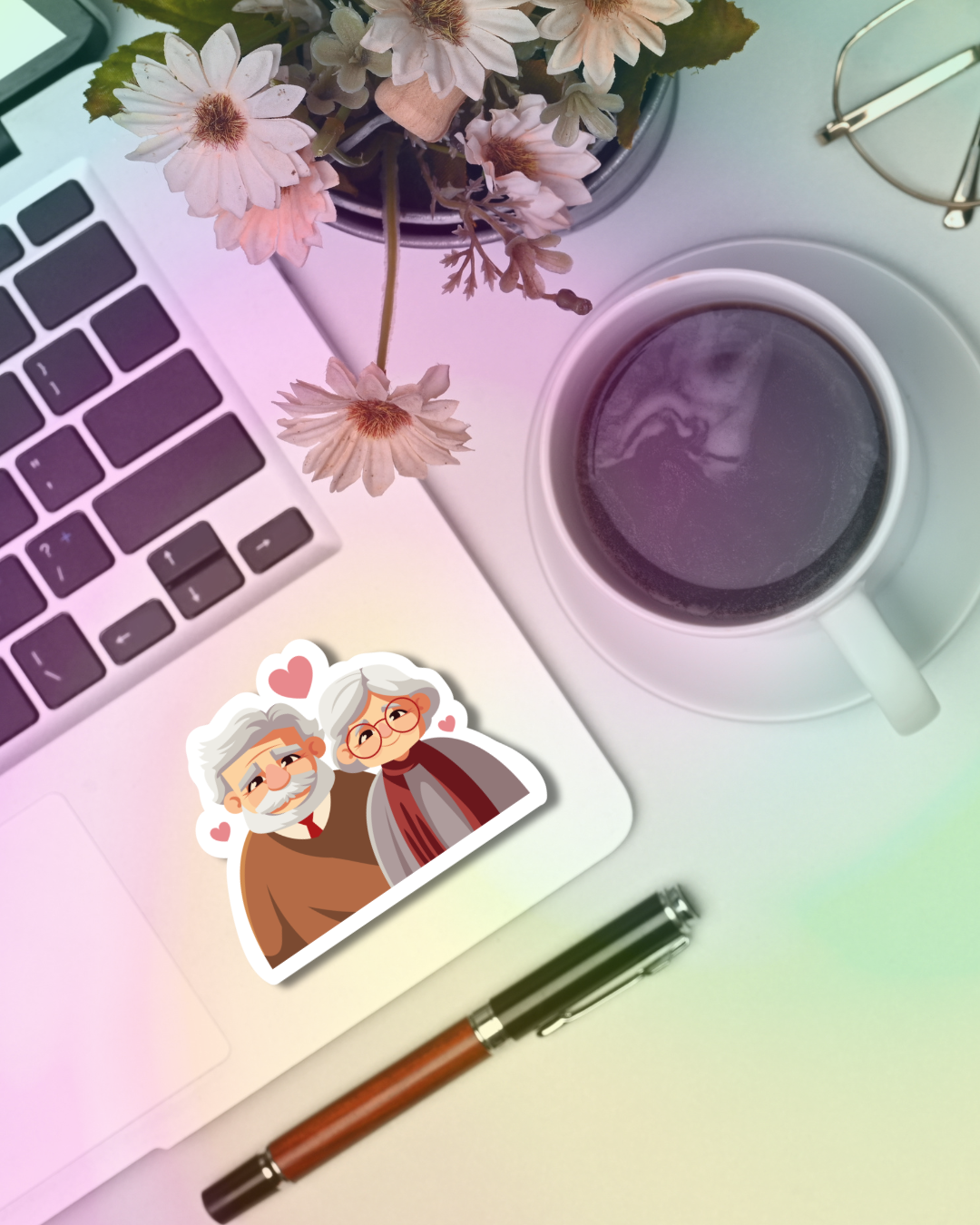 Grandparents Love Vinyl Sticker