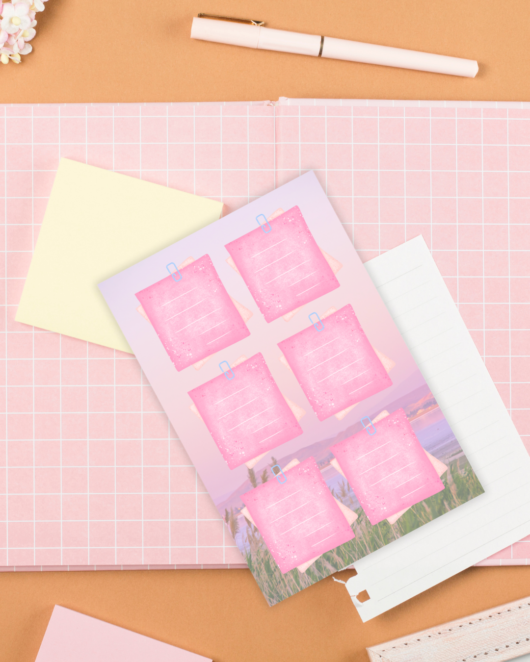 Grass Yard Big Notepad Aesthetic Cute Stationery Gift