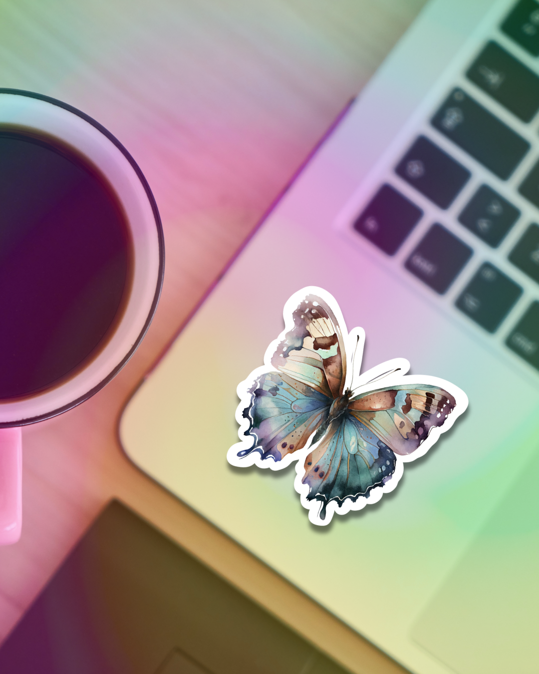 Hallow Butterfly Vinyl Sticker