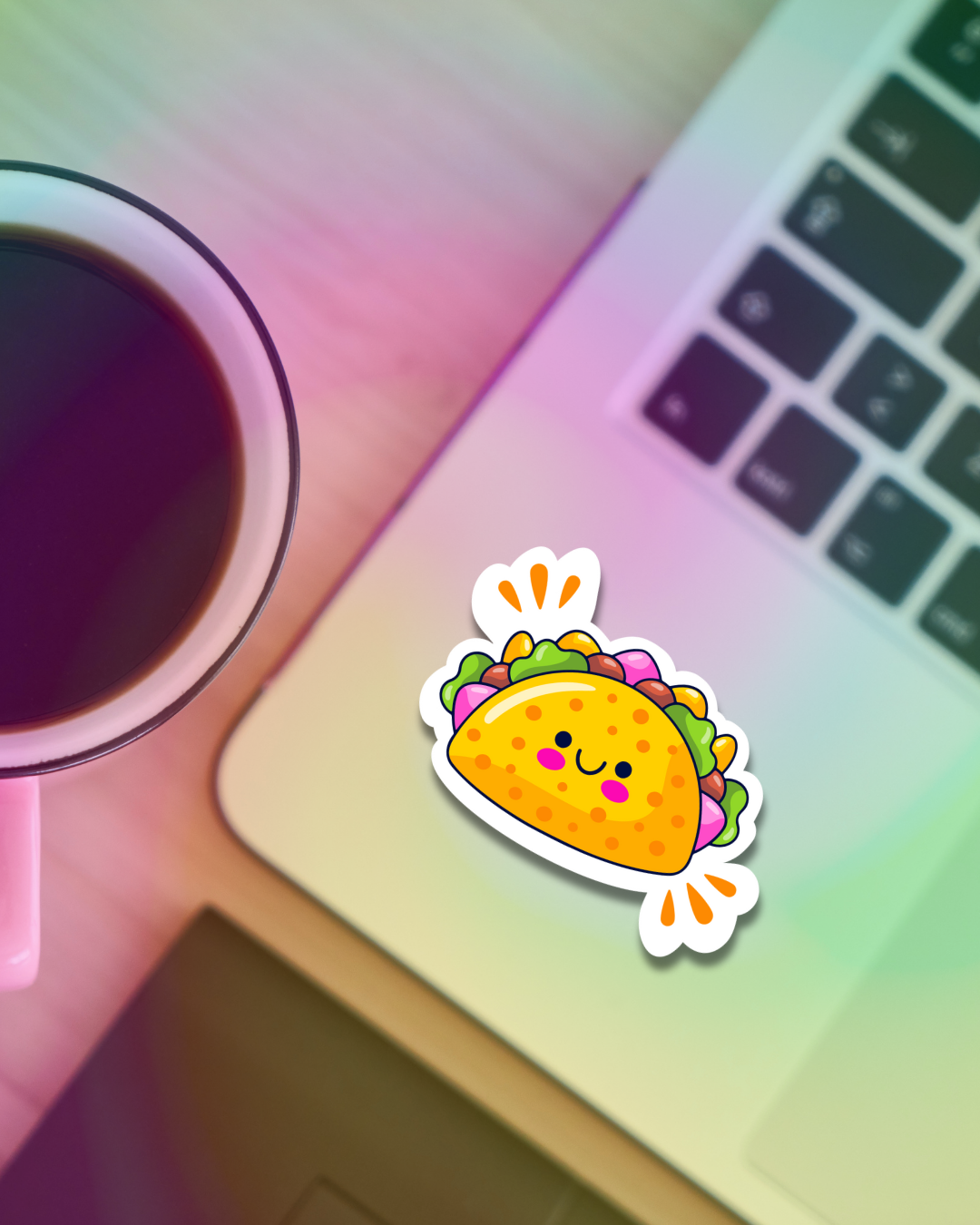 Happy Taco Vinyl Sticker