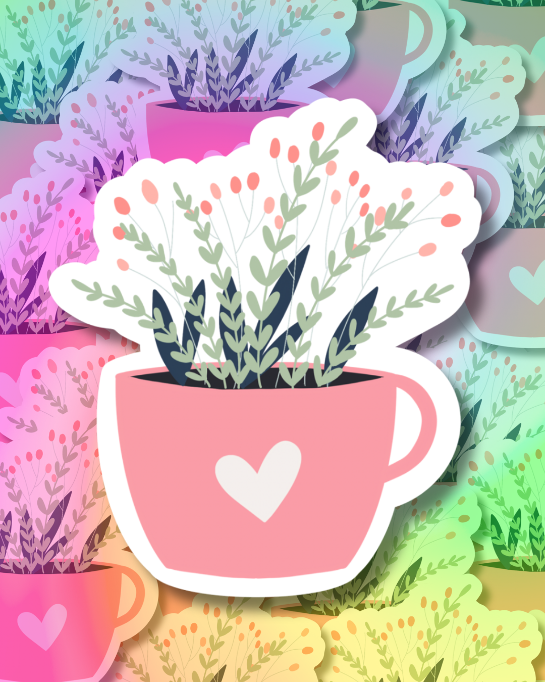 Heart Jar Vinyl Sticker
