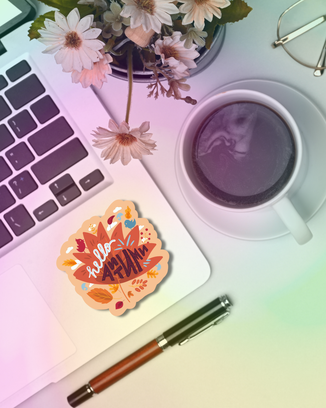 Hello Autumn Vinyl Sticker