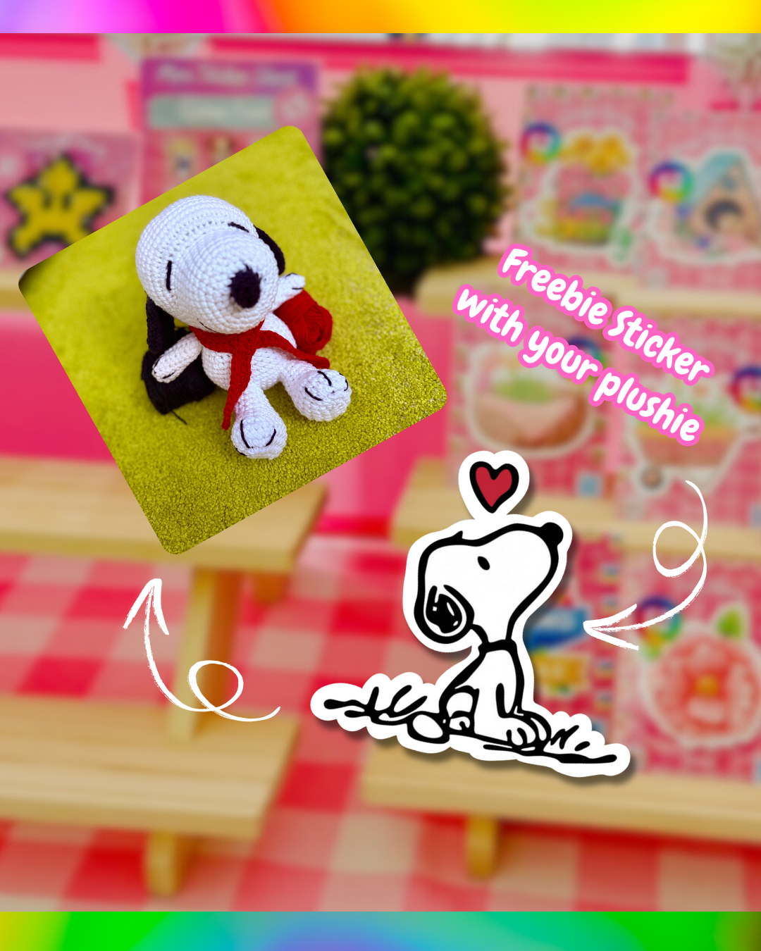 Kawaii Snoopy Knitted Plushie Amigurumi