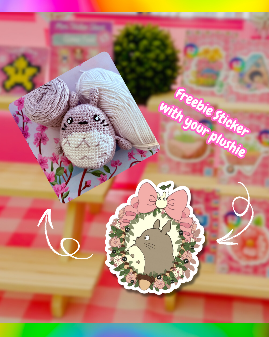 Kawaii My Neighbor Totoro Knitted Plushie Amigurumi