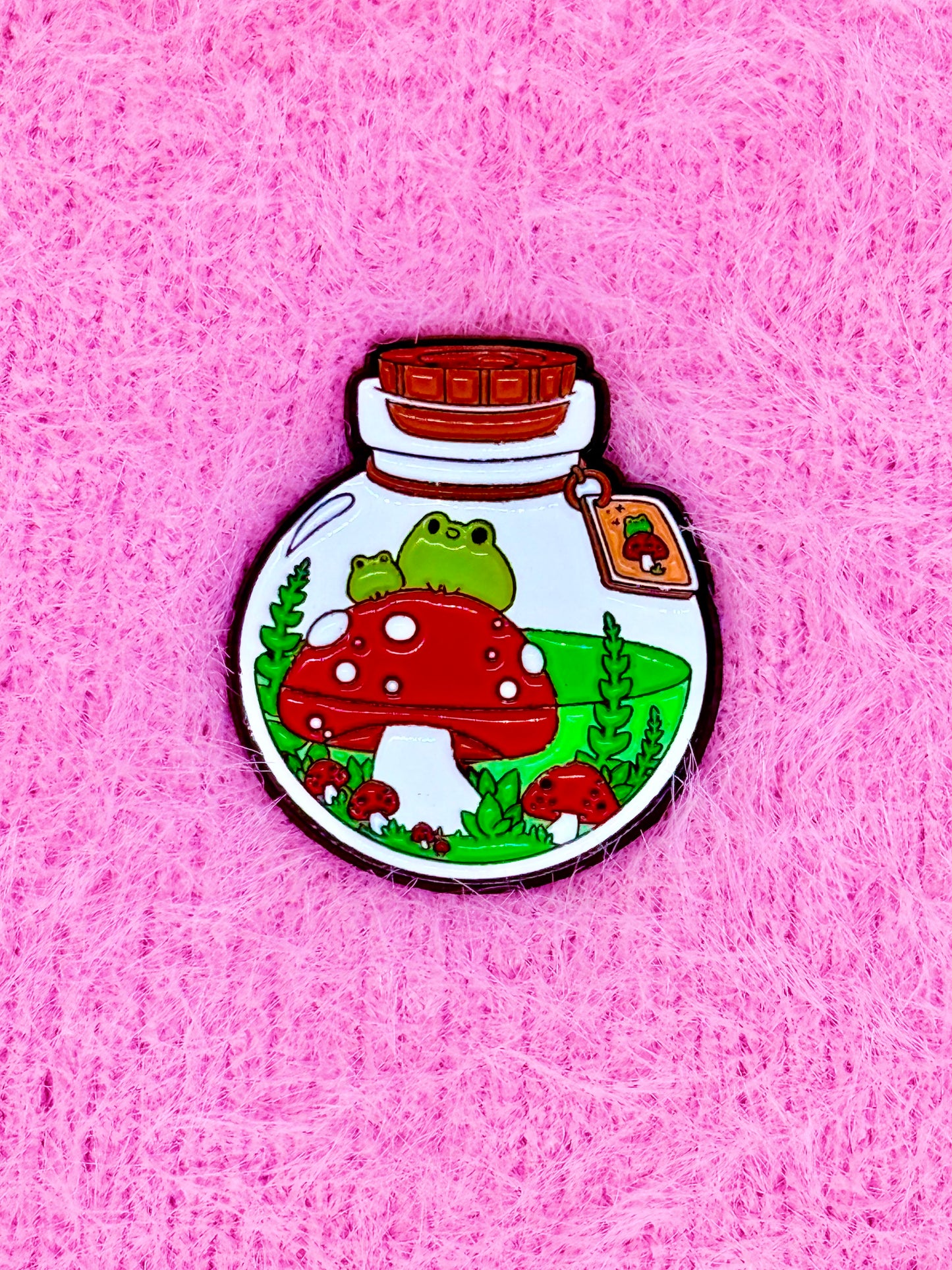 Frog Shrooms Enamel Pin
