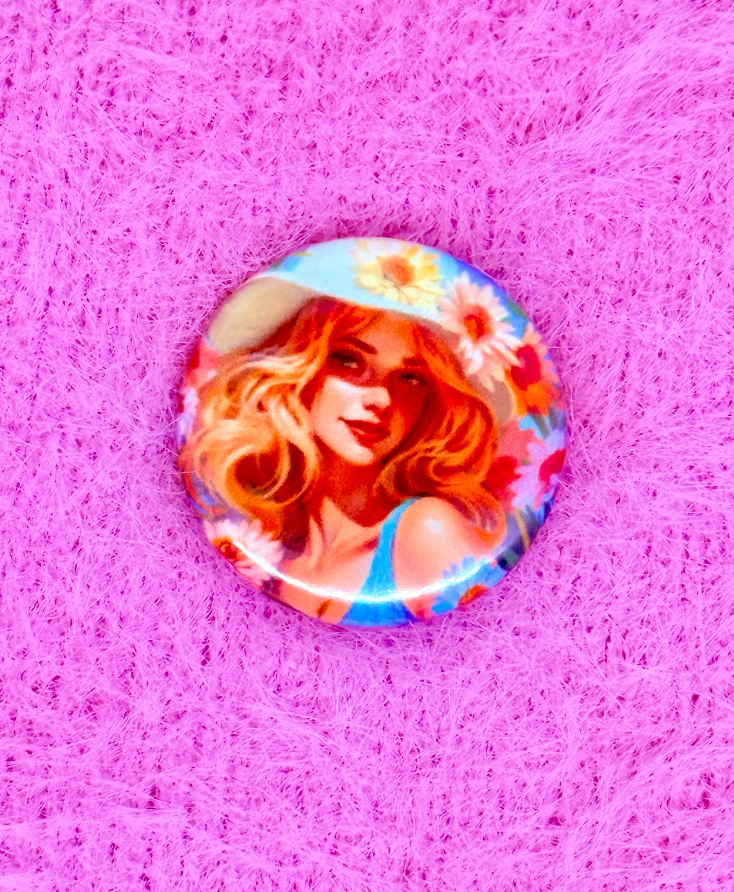 Daisy Girl Mini Button Pin