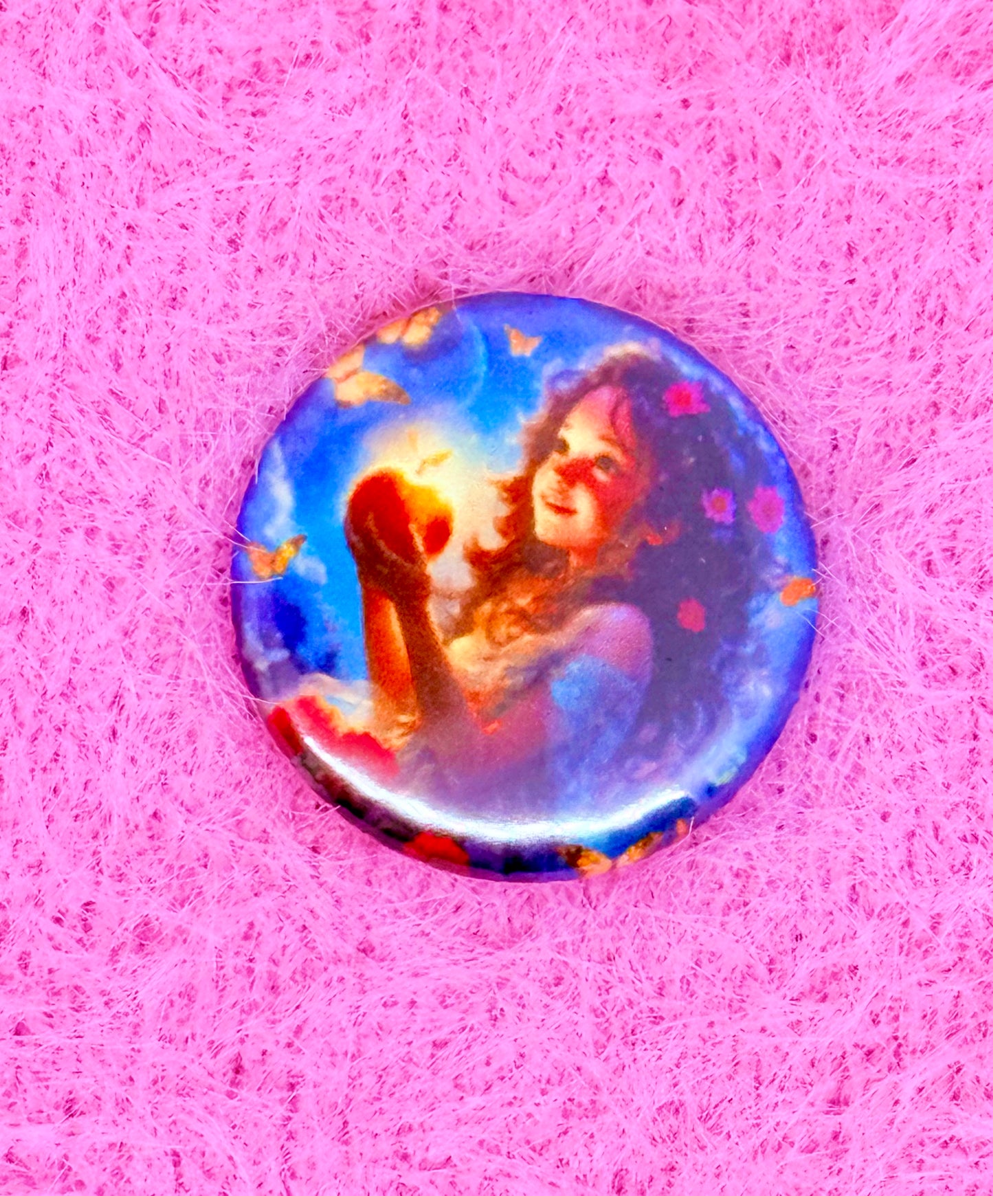 Light Girl Mini Button Pin