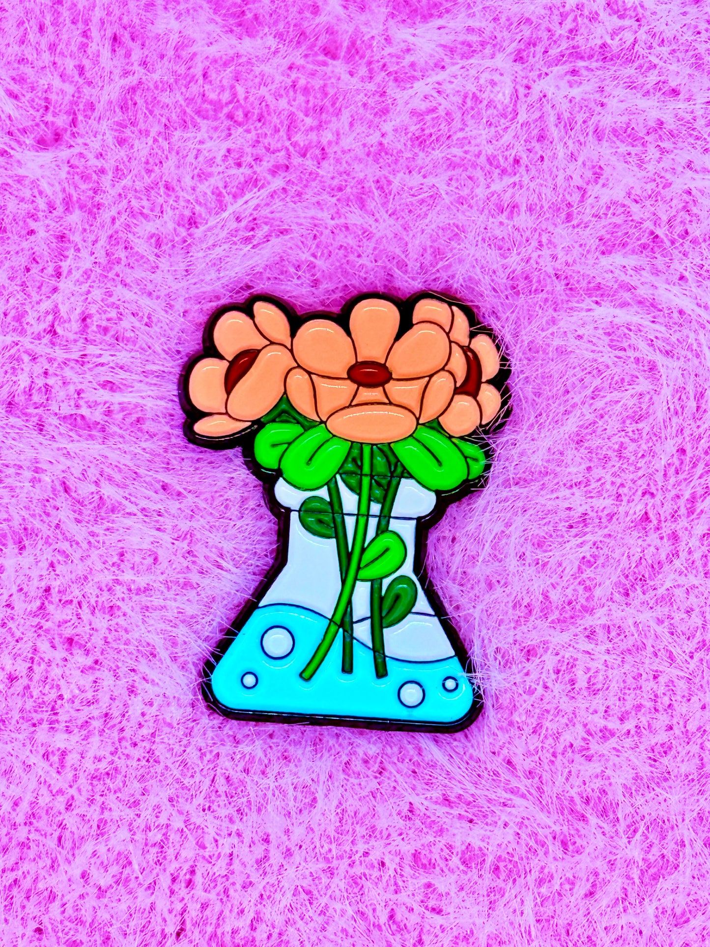 Pink Flower Bouquet Enamel Pin