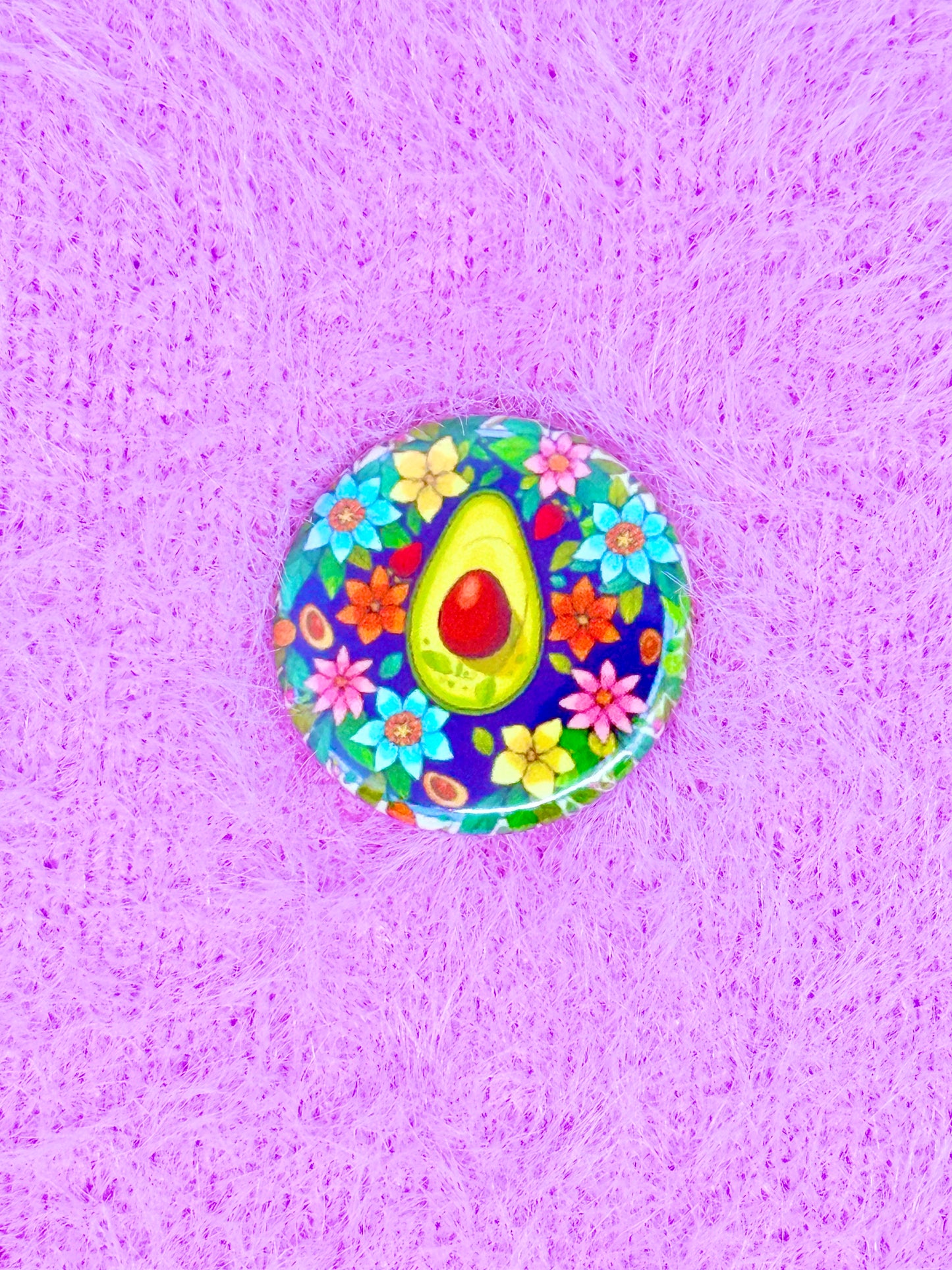 Avocado Garden Mini Button Pin