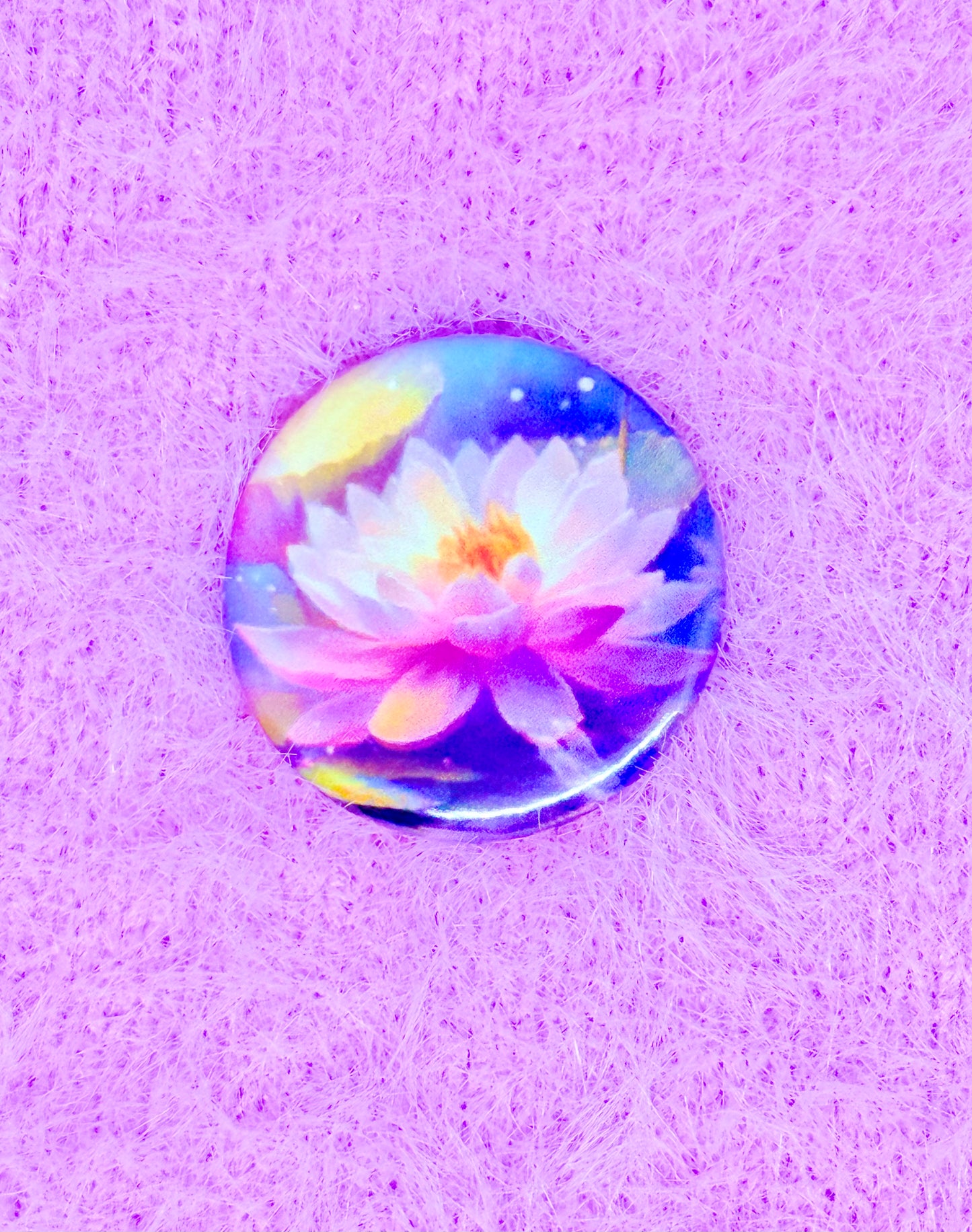 Lotus in Water Mini Button Pin