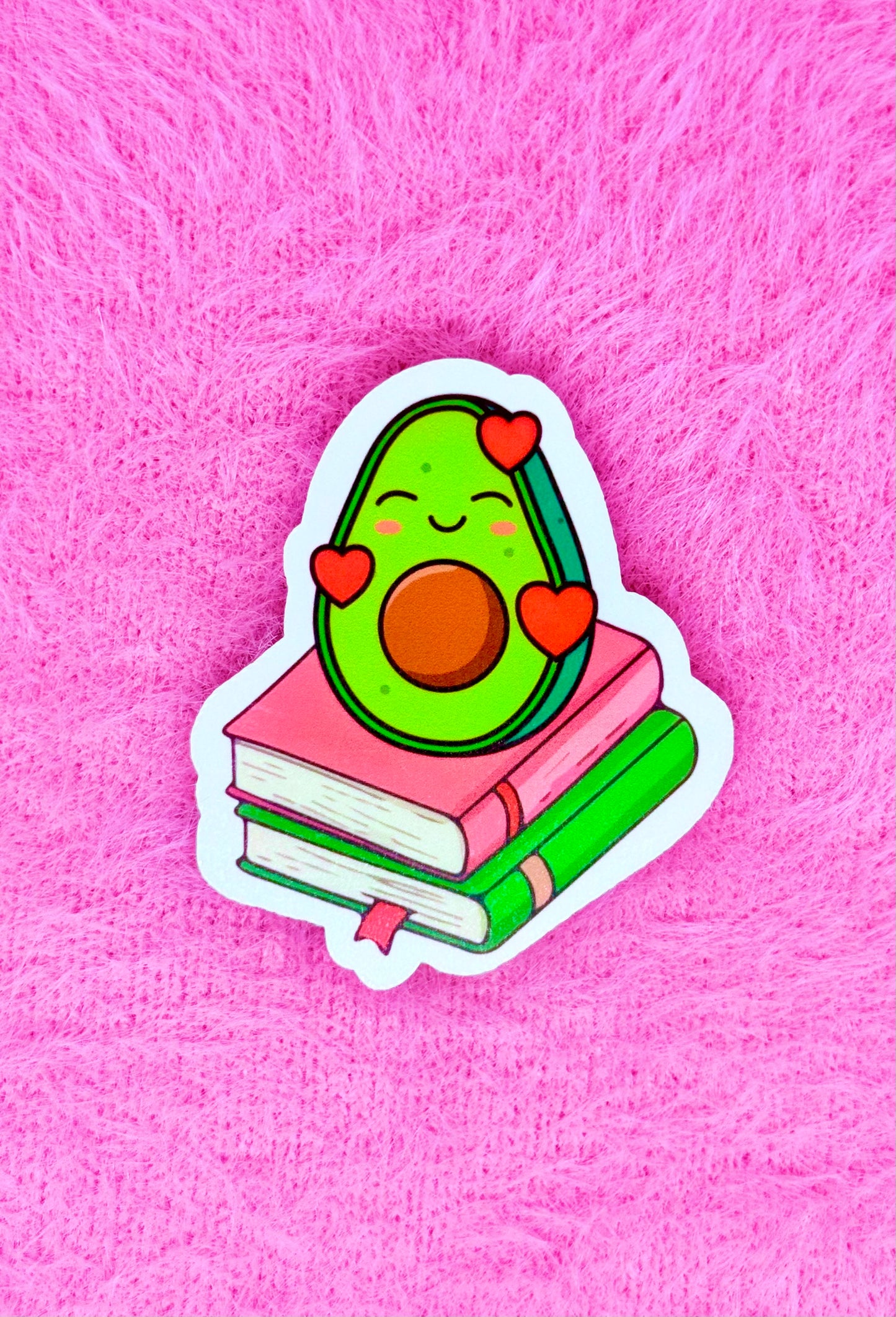 Avocado Book Stack Vinyl Sticker