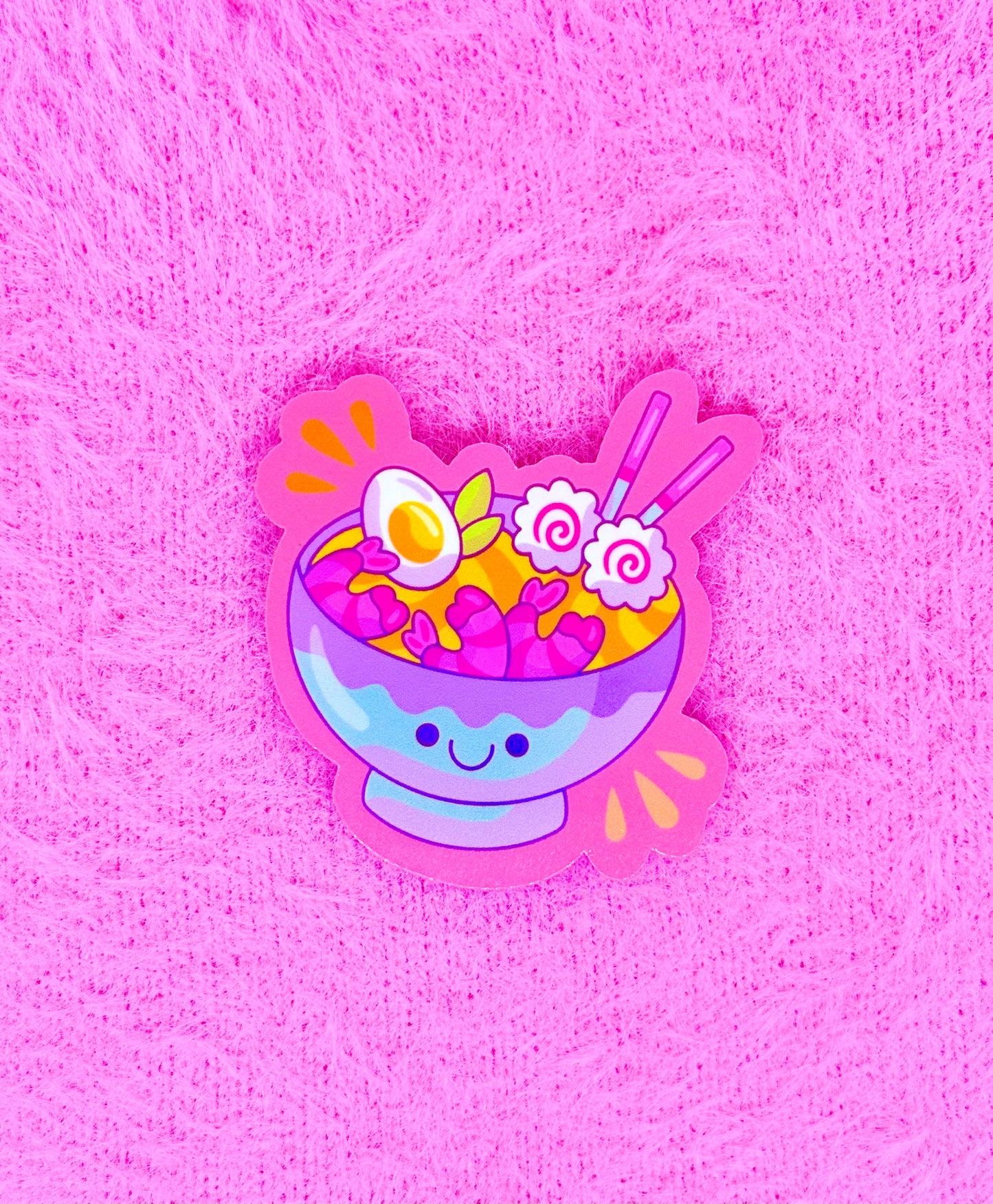 Pink Ramen Vinyl Sticker