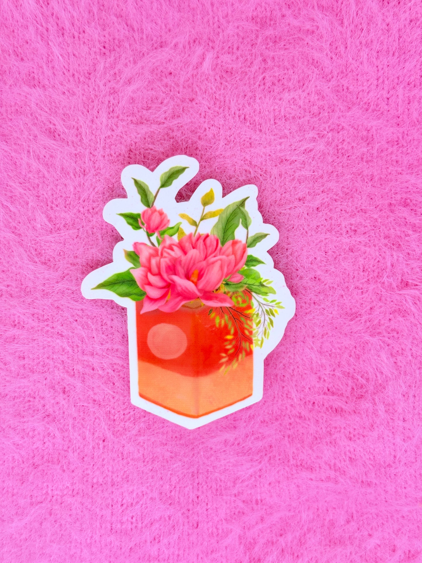 Flower Juice Box Vinyl Sticker