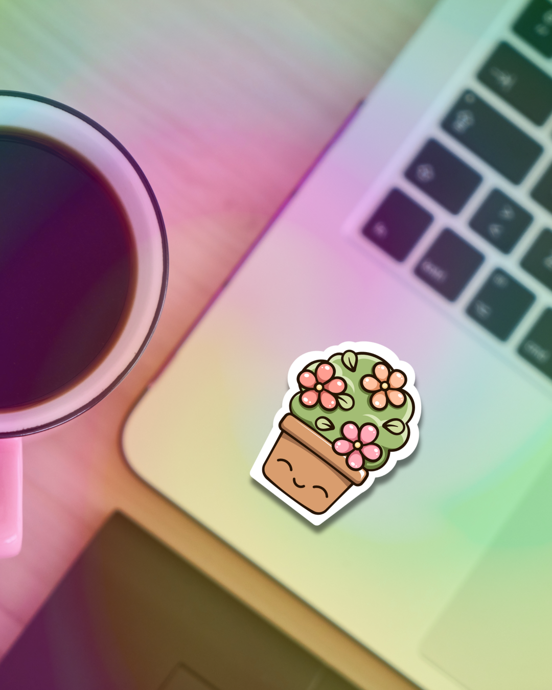 Kawaii Cactus Vinyl Sticker