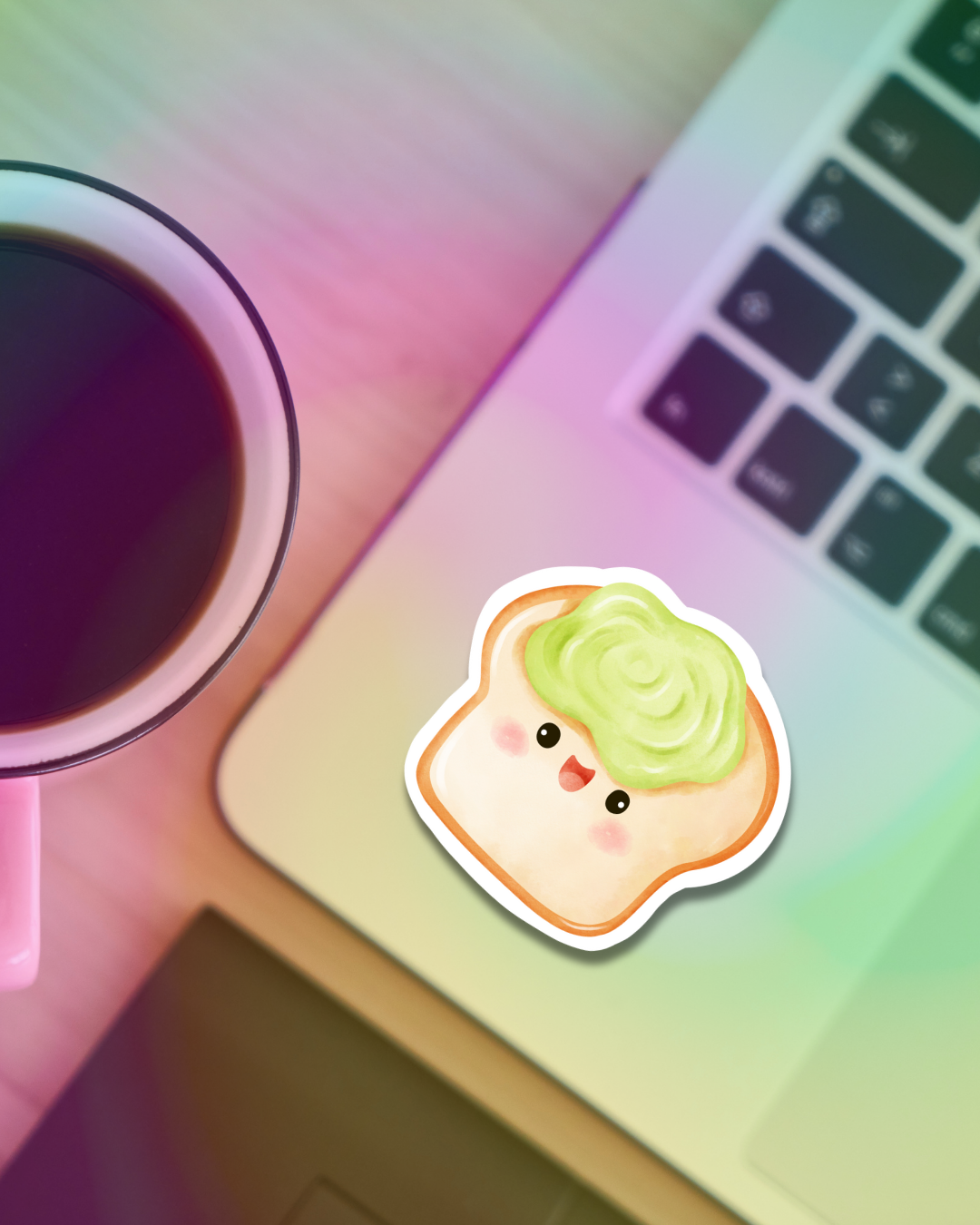 Kawaii Toast Vinyl Sticker