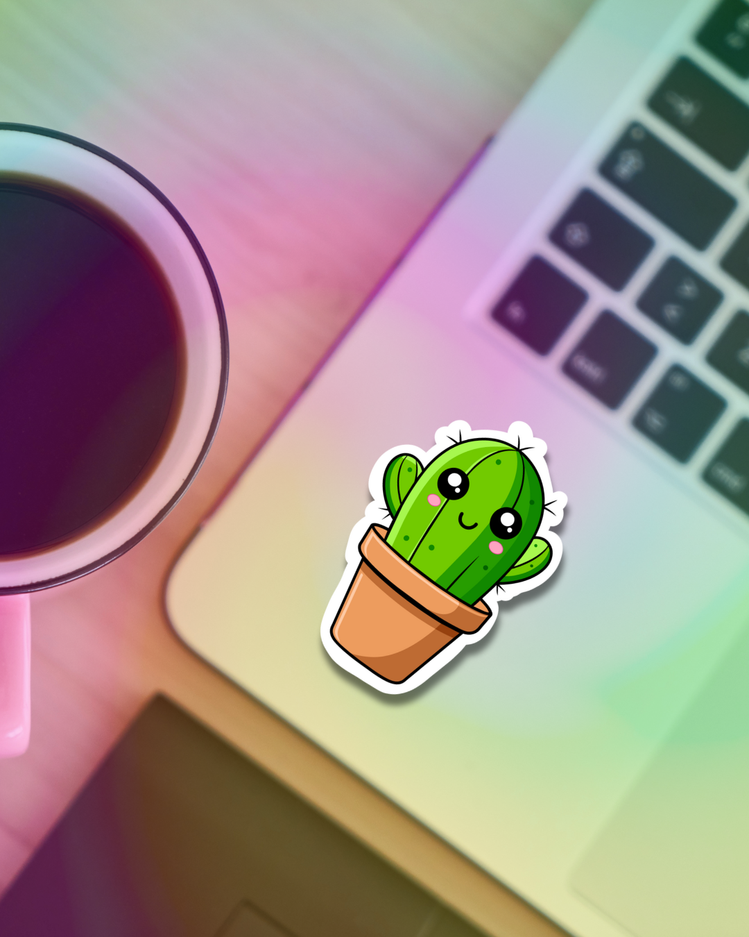 Kawaii Cactus Vinyl Sticker