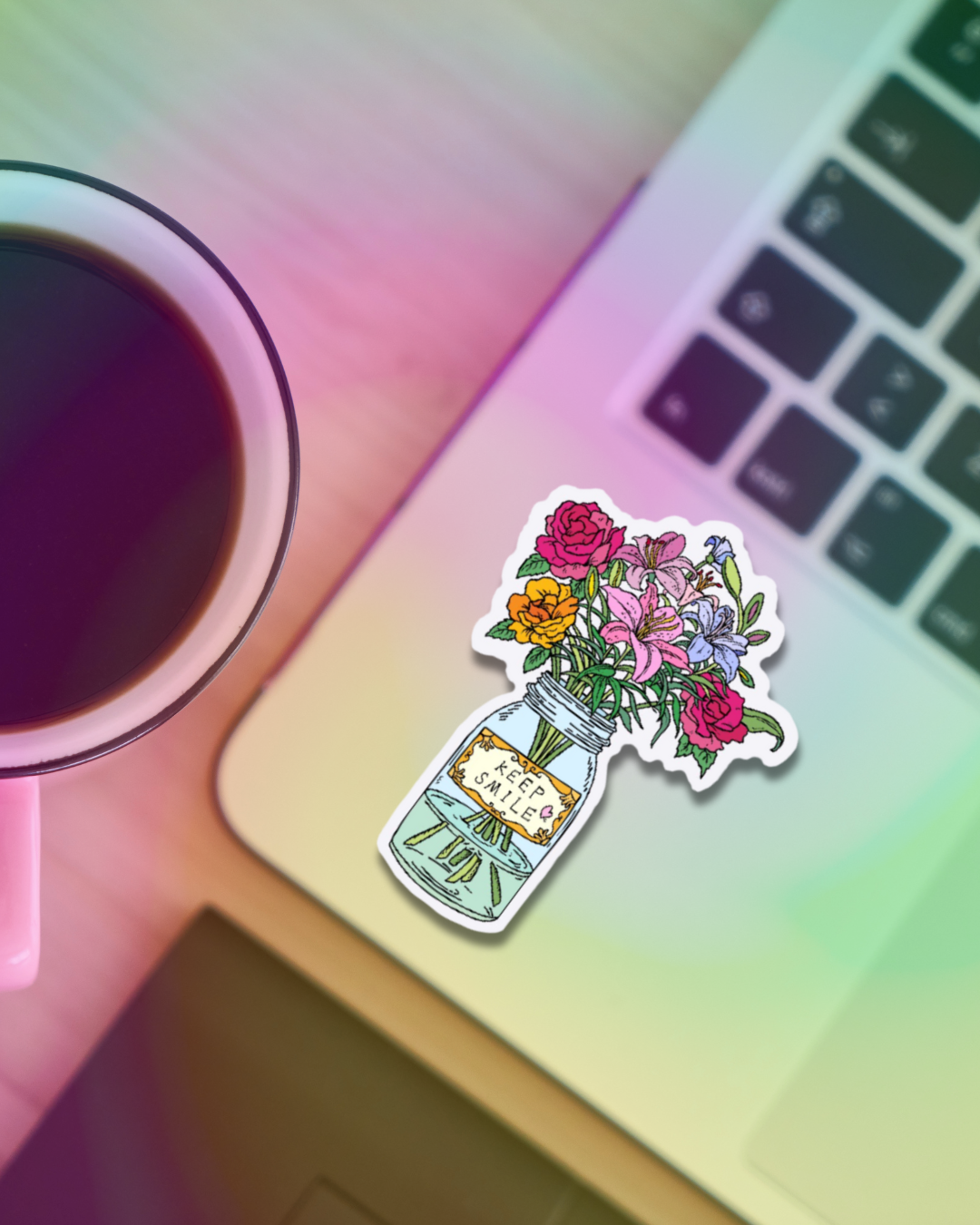 Keep Smile Vinyl Sticker