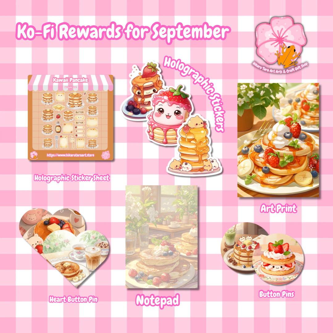 🥞September Ko-Fi Rewards: Kawaii Pancake🥞