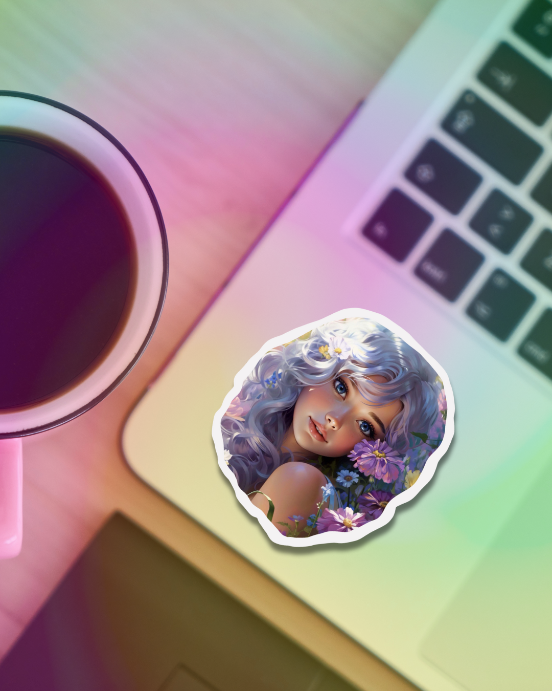 Lavender Girl Vinyl Sticker