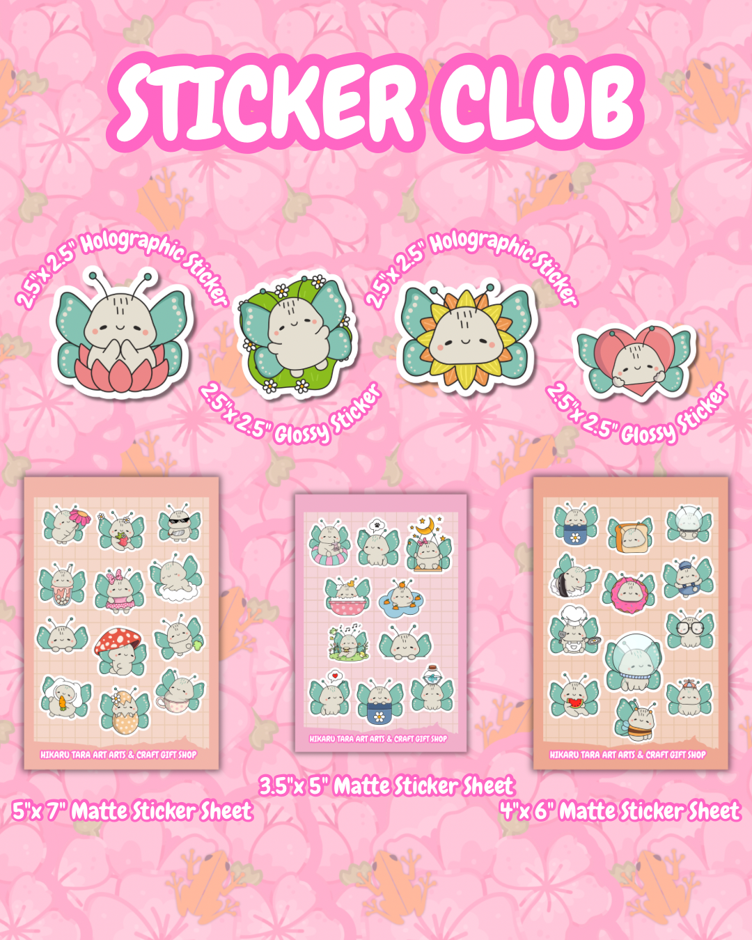 🦋February Sticker Club: Kawaii Axolotl🦋