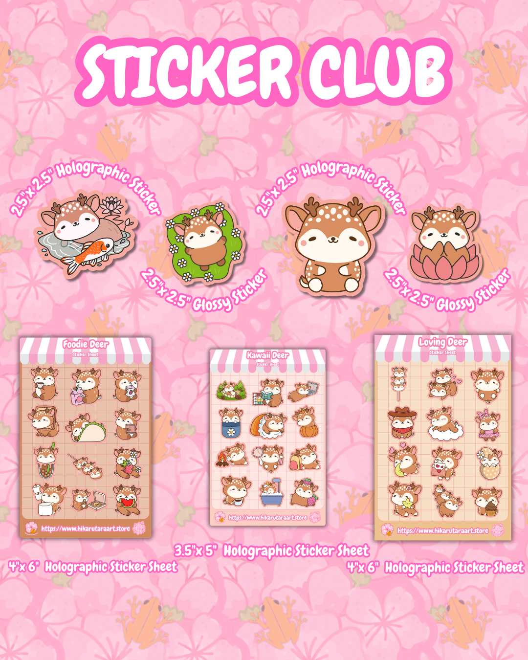 🦌 April Sticker Club: Kawaii Deer 🦌