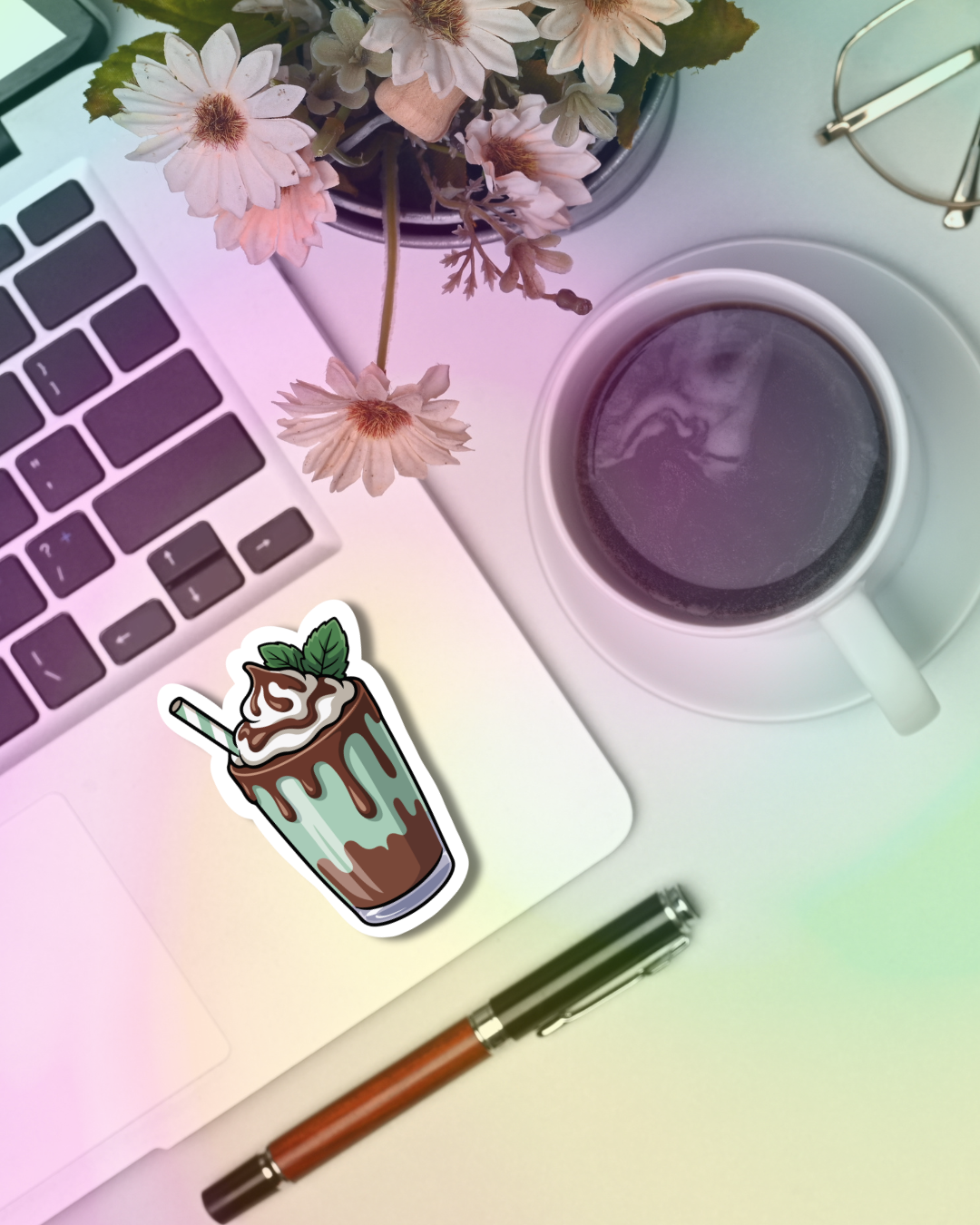 MInt Milkshake Vinyl Sticker