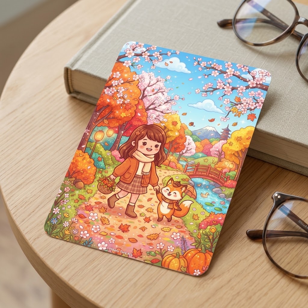 Cozy Autumn Trail Big bookmark