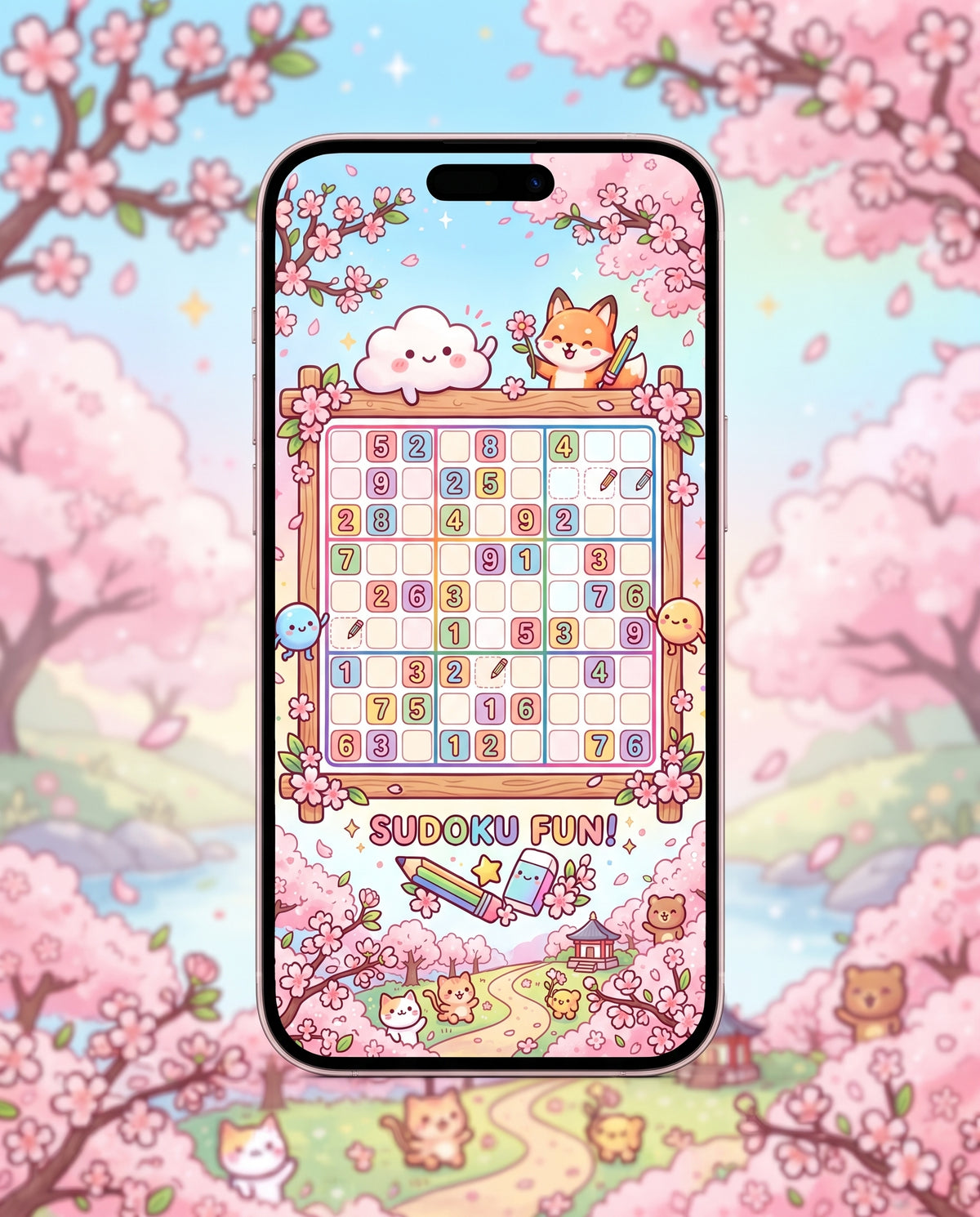 Sudoku & Friends Digital Phone Wallpaper