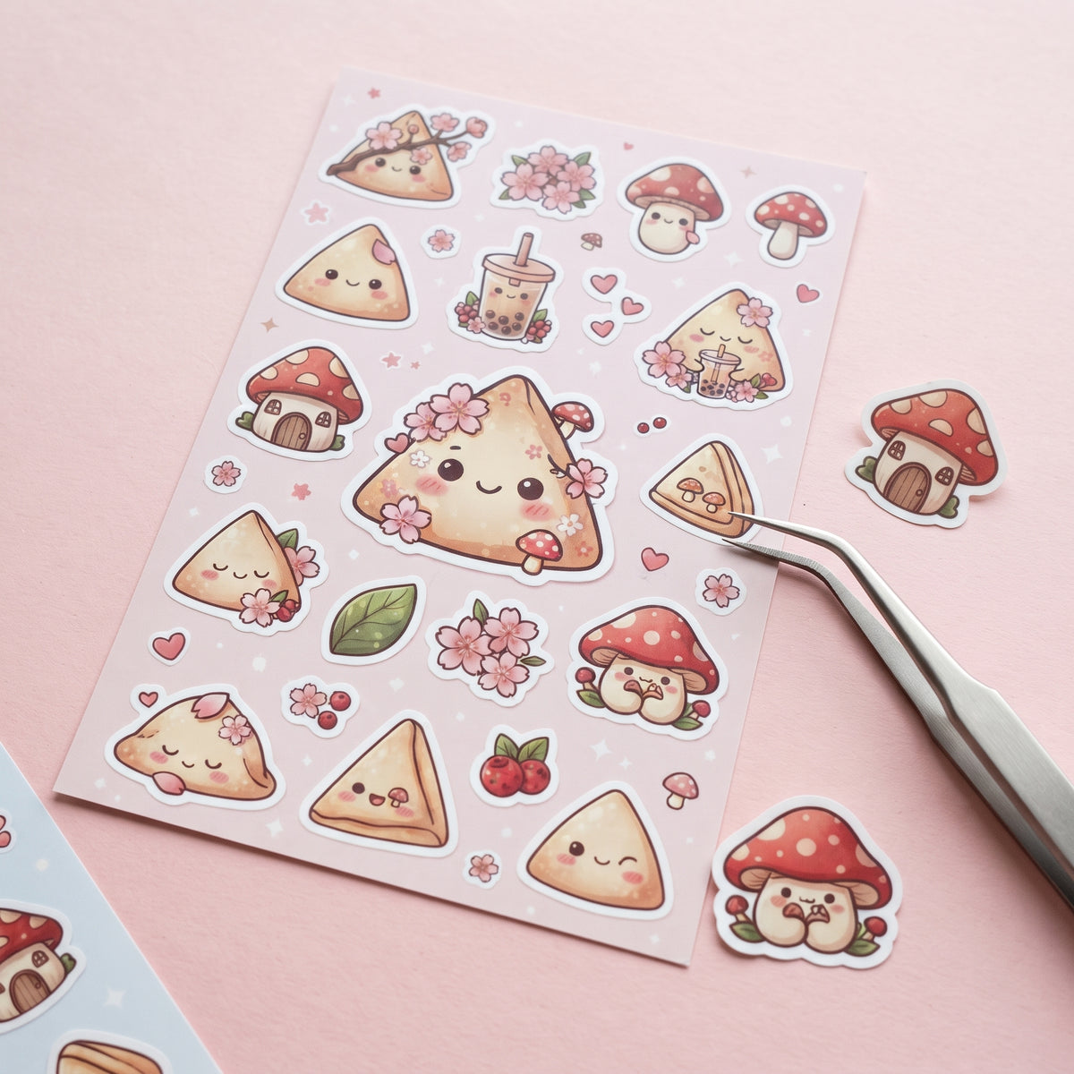 Samosa Garden Holographic Mini Sticker Sheet