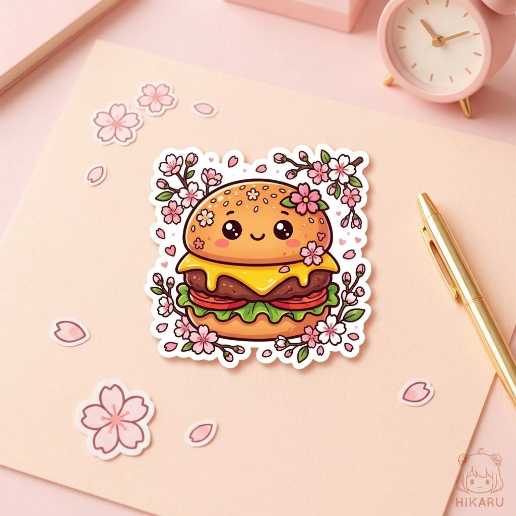Sakura Cheeseburger Mini Sticker