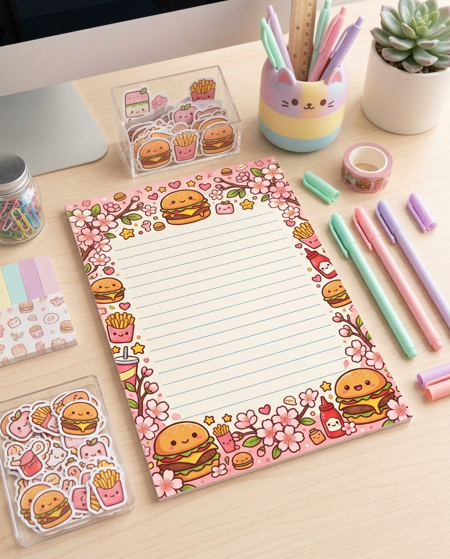 Cheeseburgers & Sakuras Notepad