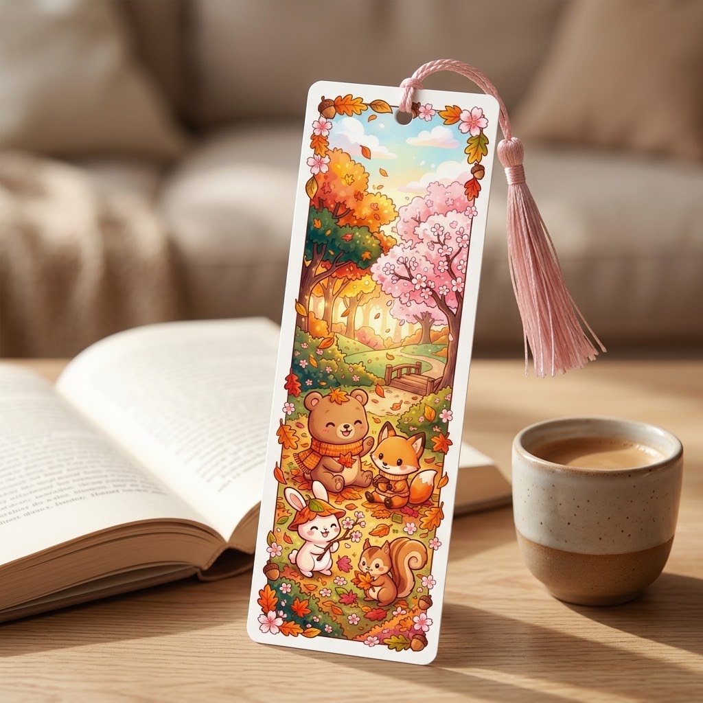 Autumn Friends Bookmark