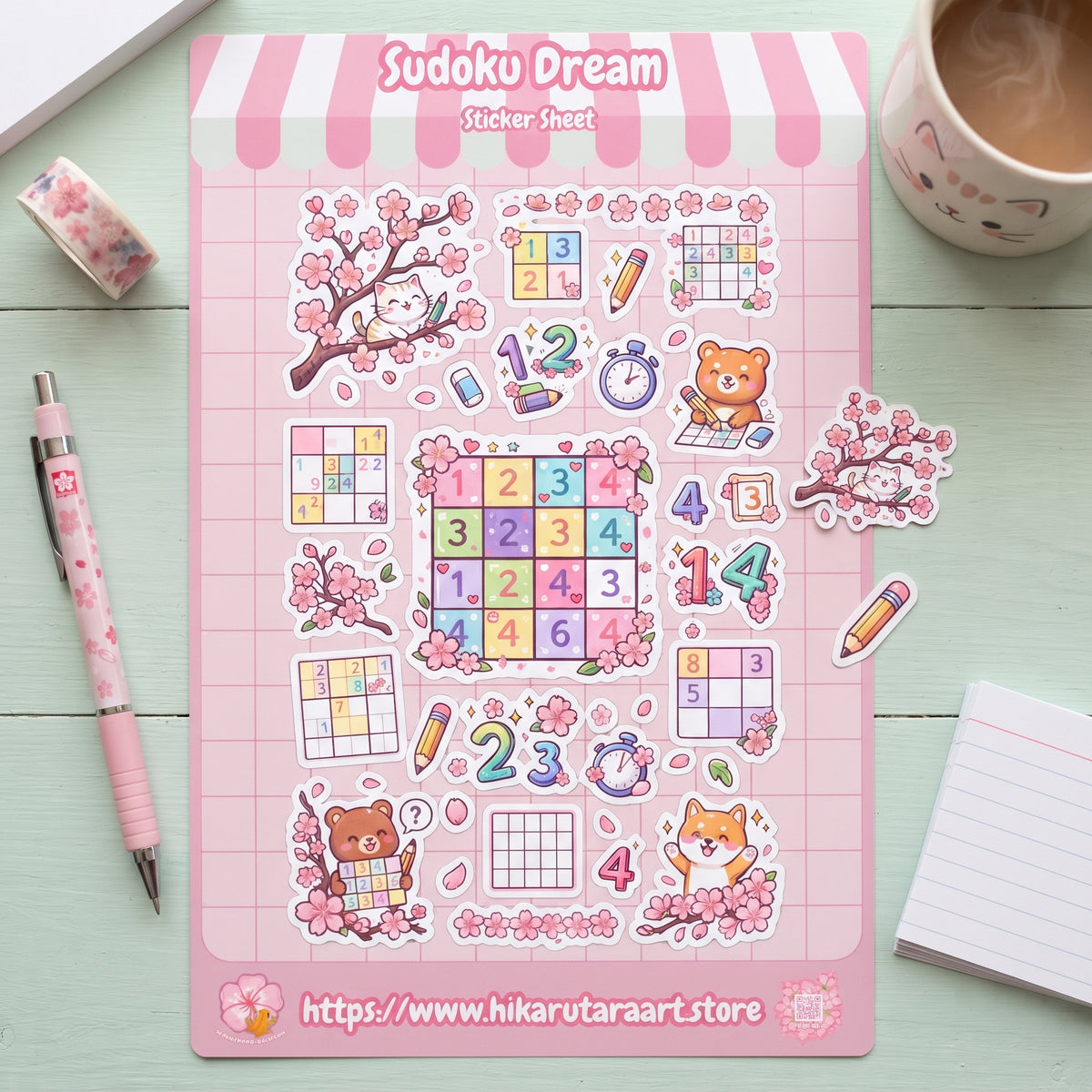 Sudoku Dream Holographic Sticker Sheet
