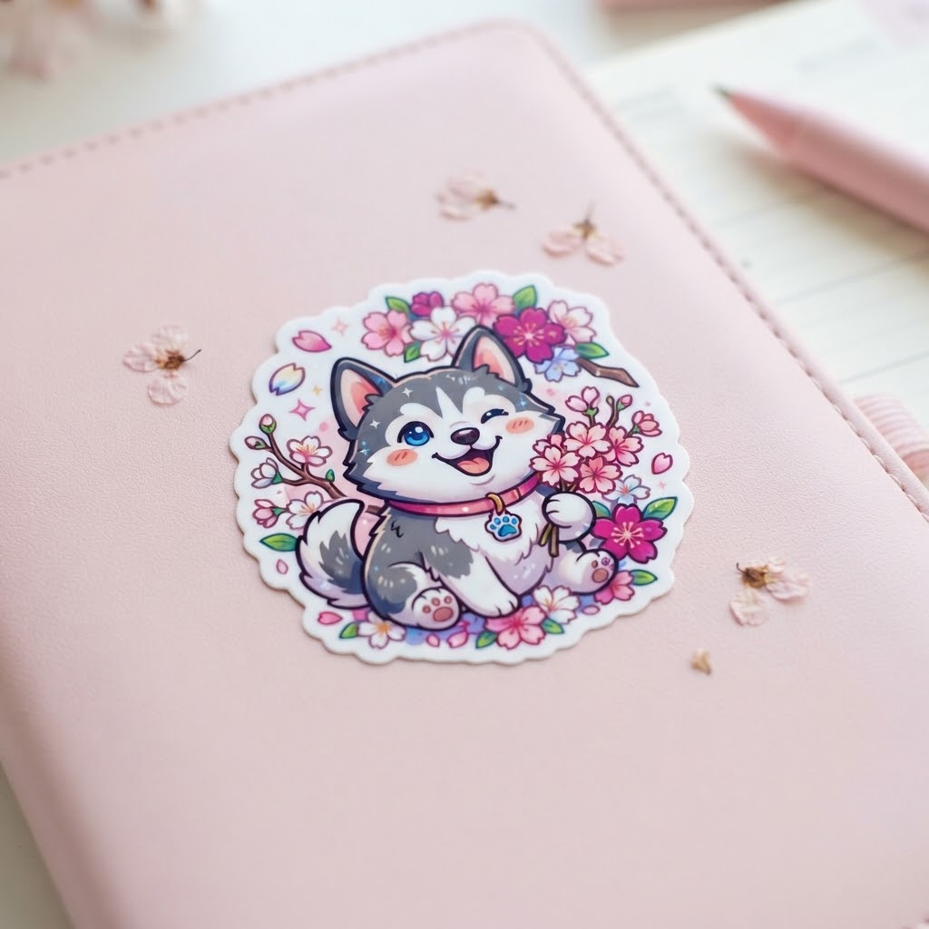 Husky Cutie Mini Sticker