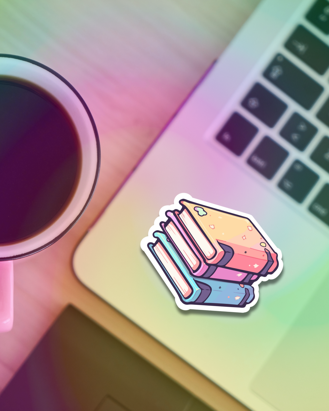 Nature Book Stack Vinyl Sticker