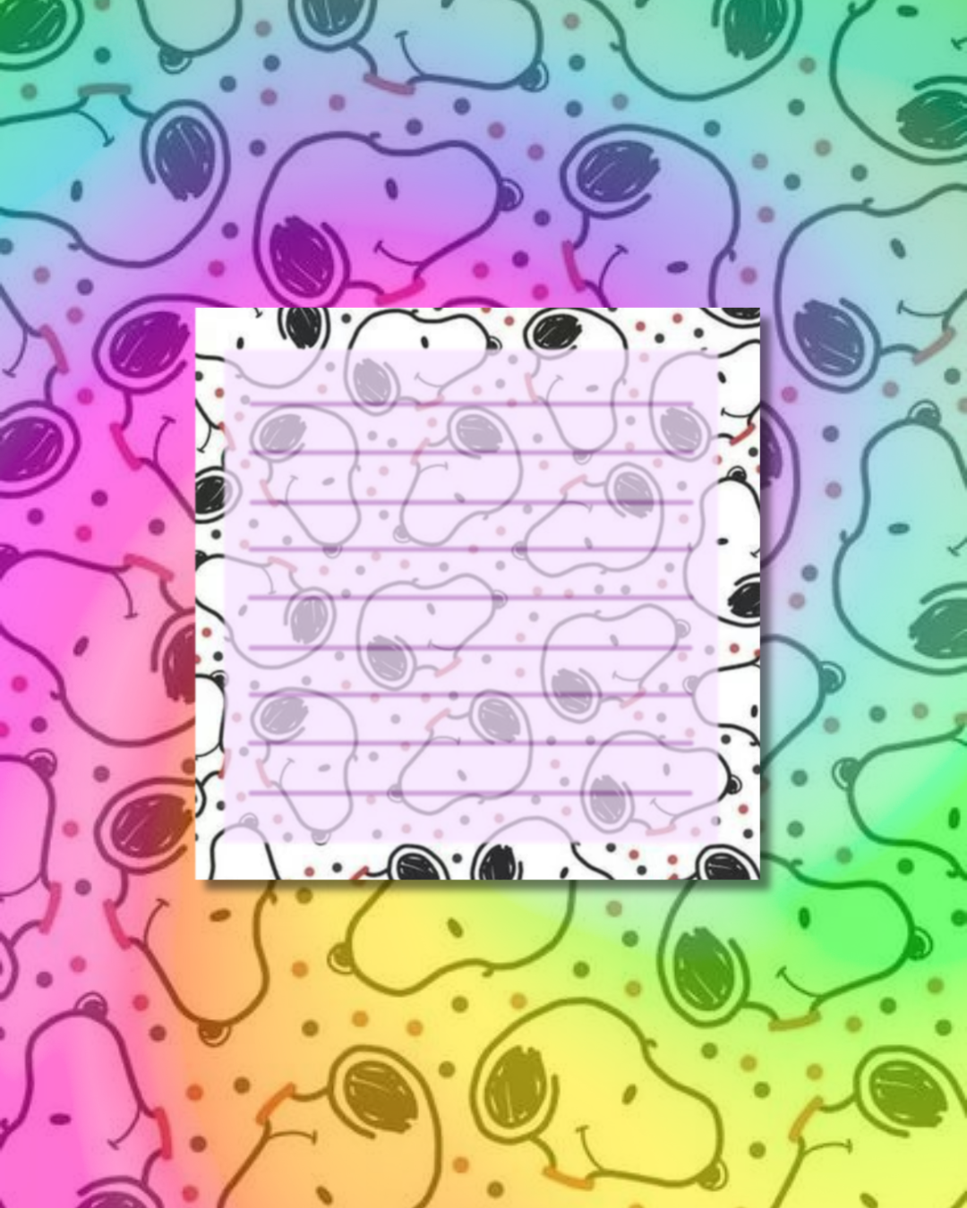 Snoopy Note Pad 3.5"x 3.5" 50 Pages Aesthetic Cute Stationery Gift
