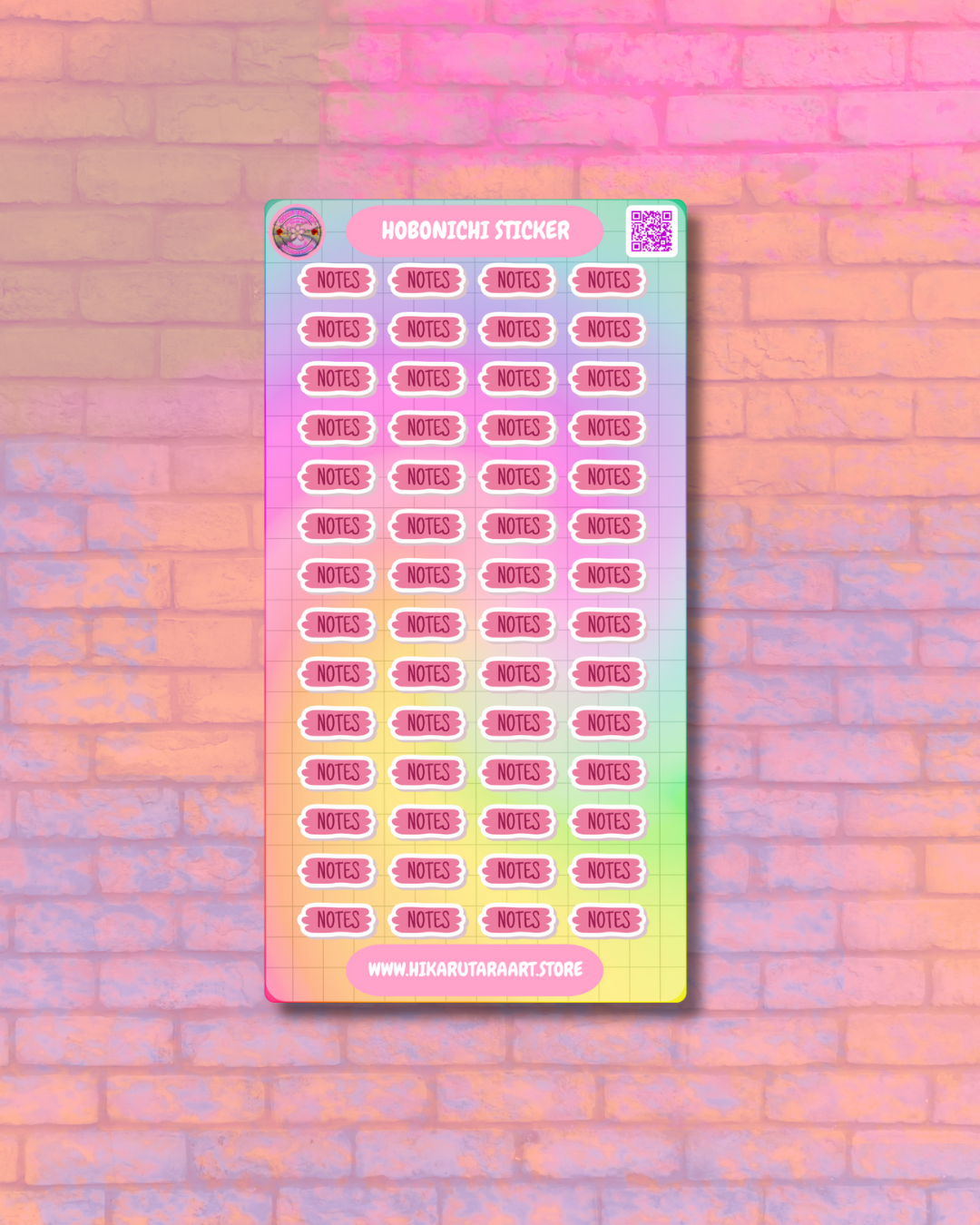 Hobonichi Cousin Notes Tab Sticker Sheet