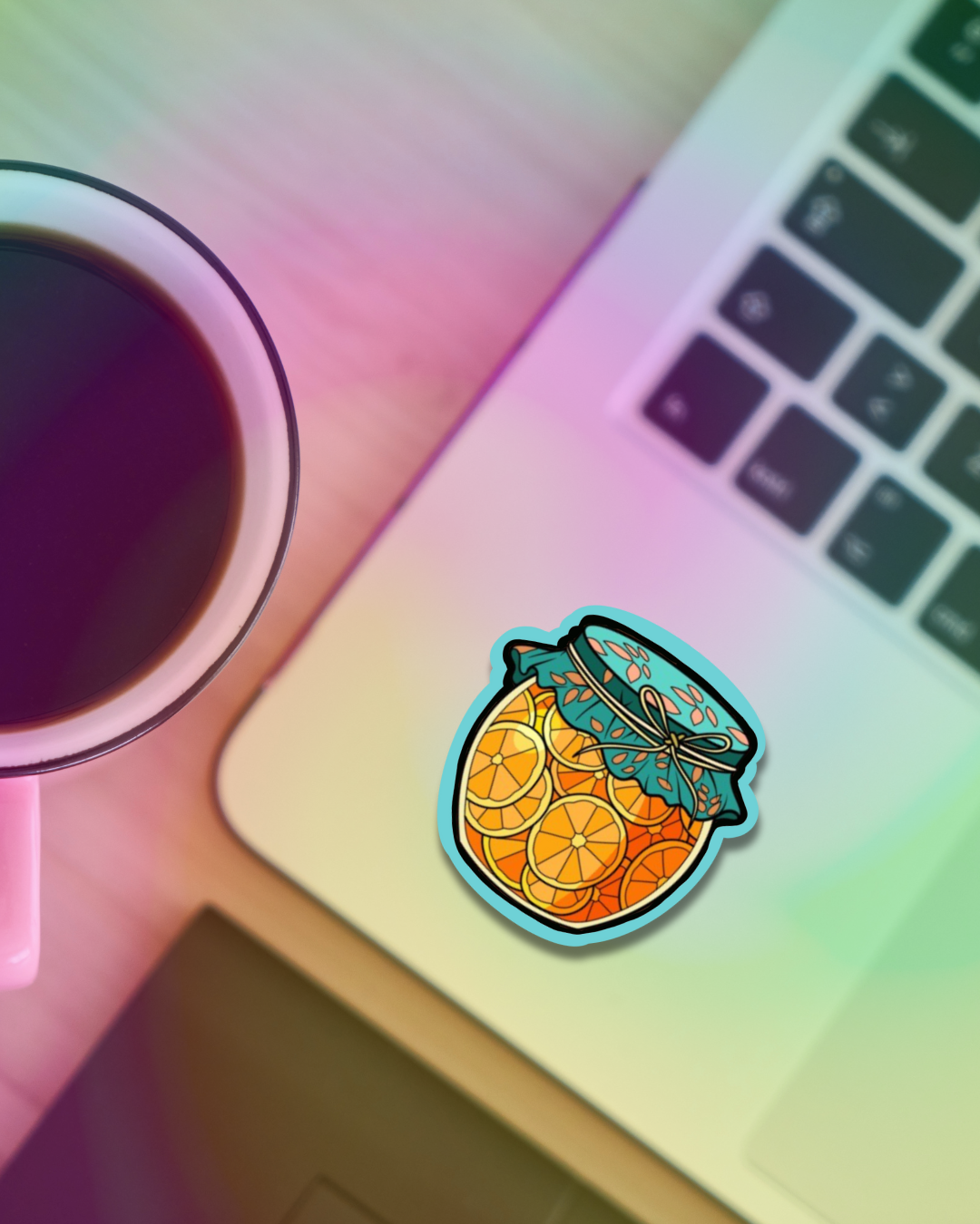 Orange Jar Vinyl Sticker