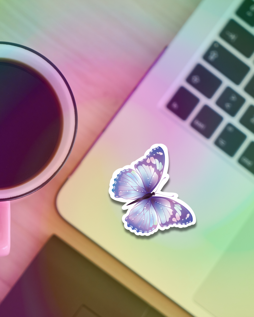 Pastel Butterfly Vinyl Sticker