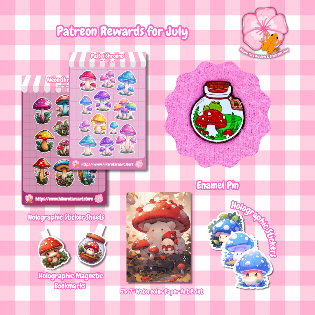 🍄🟫July Patreon Rewards: Fungi Cuties🍄🟫
