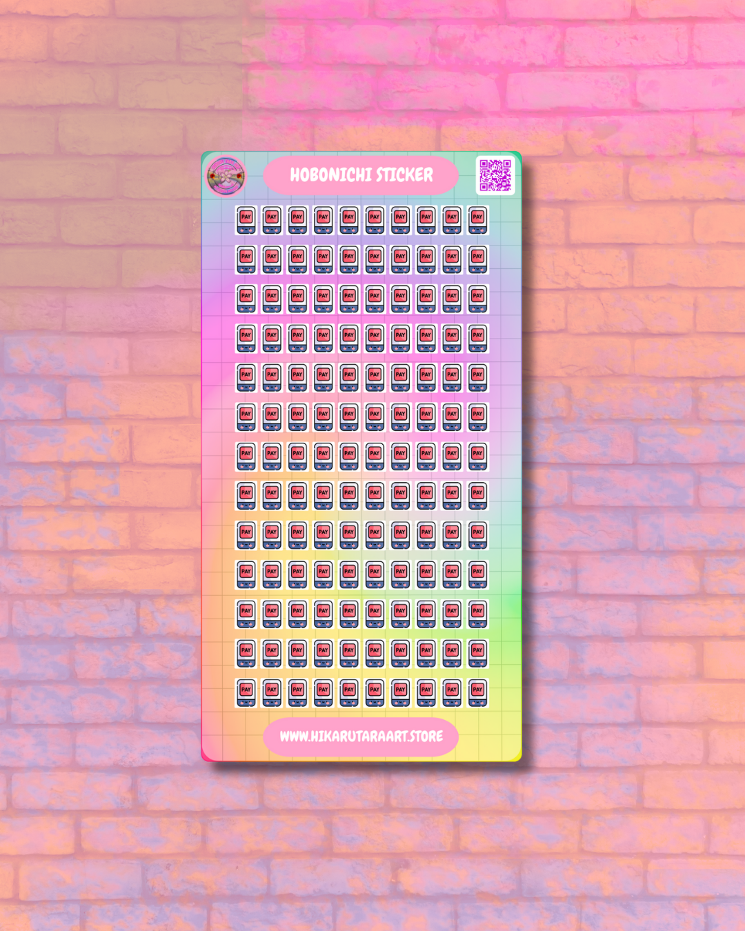 Hobonichi Cousin Pay Tab Sticker Sheet